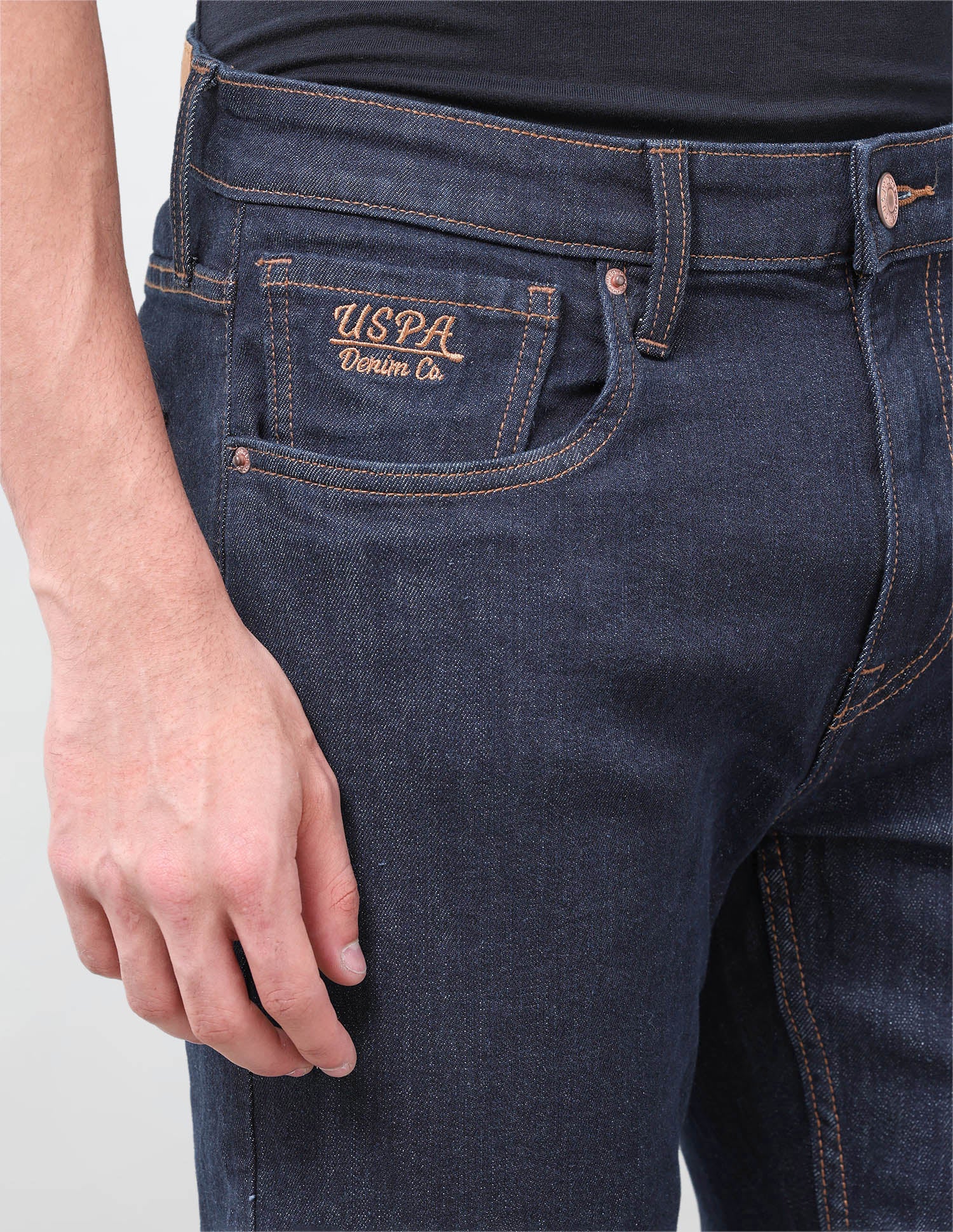 Harold Slim Straight Fit Blue Jeans Dark Indigo - U.S. Polo Assn. India | Large