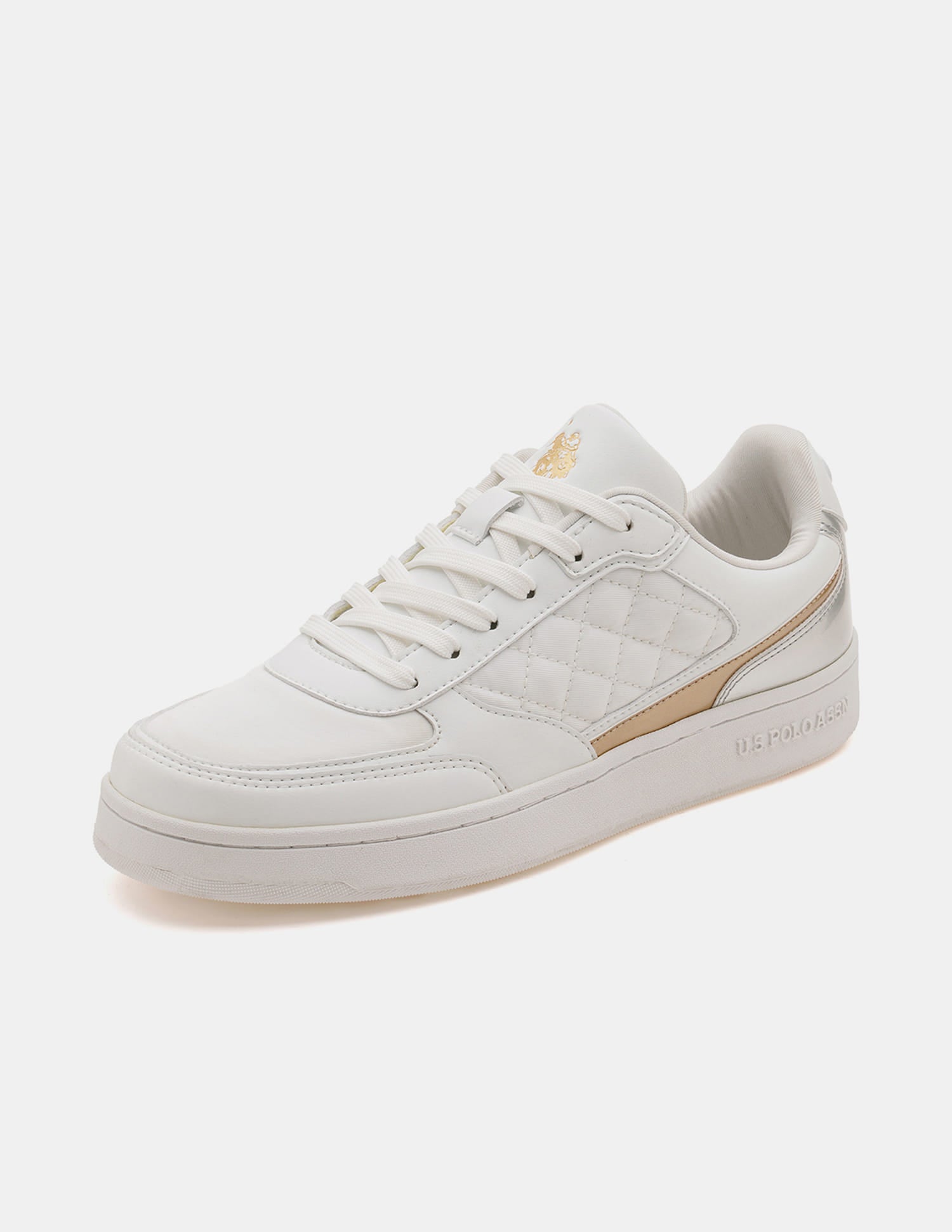 Women Sophie 2.0 Metallic Sneakers Off White - U.S. Polo Assn. India | Large