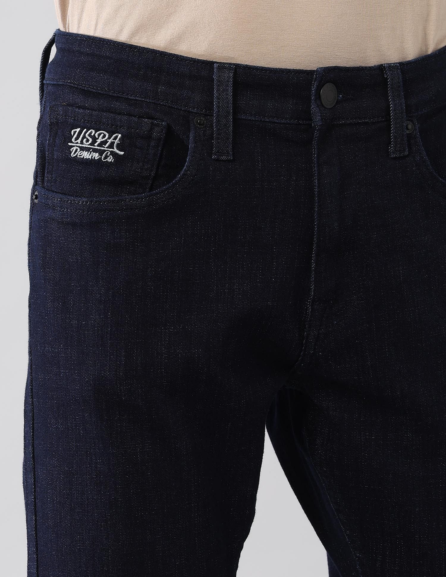 Henry Skinny Cropped Fit Blue Jeans Blue - U.S. POLO ASSN. | Large