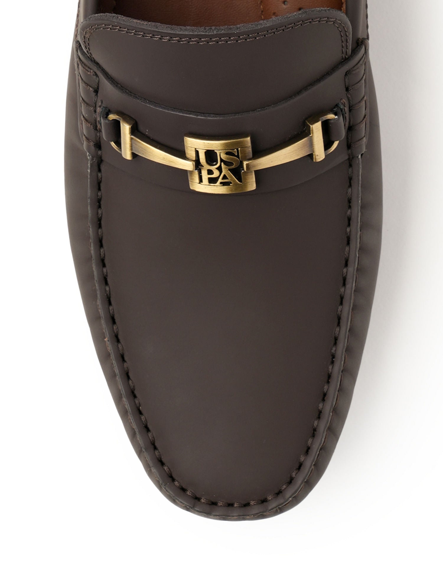 Men Solid Adrinal Loafers Brown - U.S. Polo Assn. India | Large