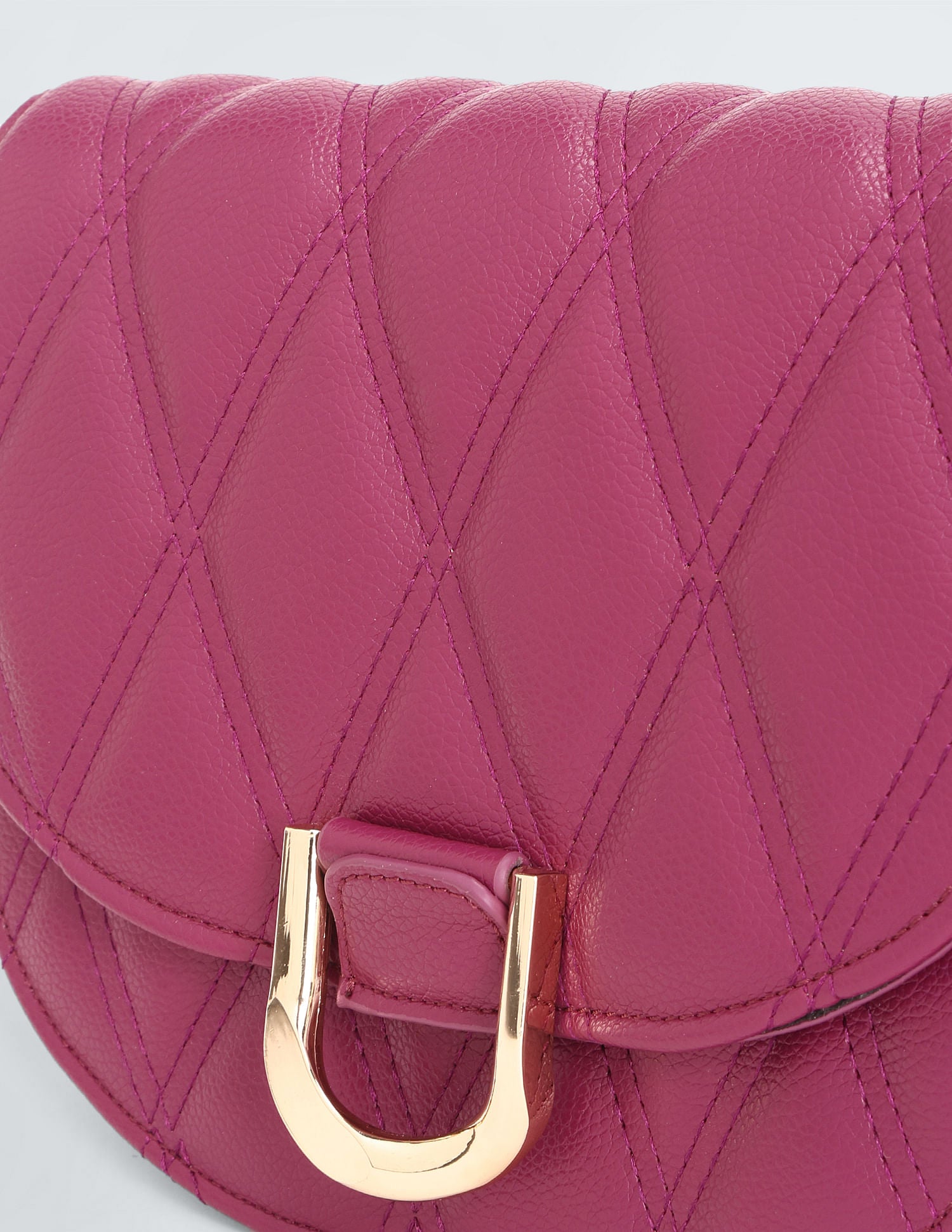 Adjustable Strap Quilted Sling Bag Magenta - U.S. POLO ASSN. | Large