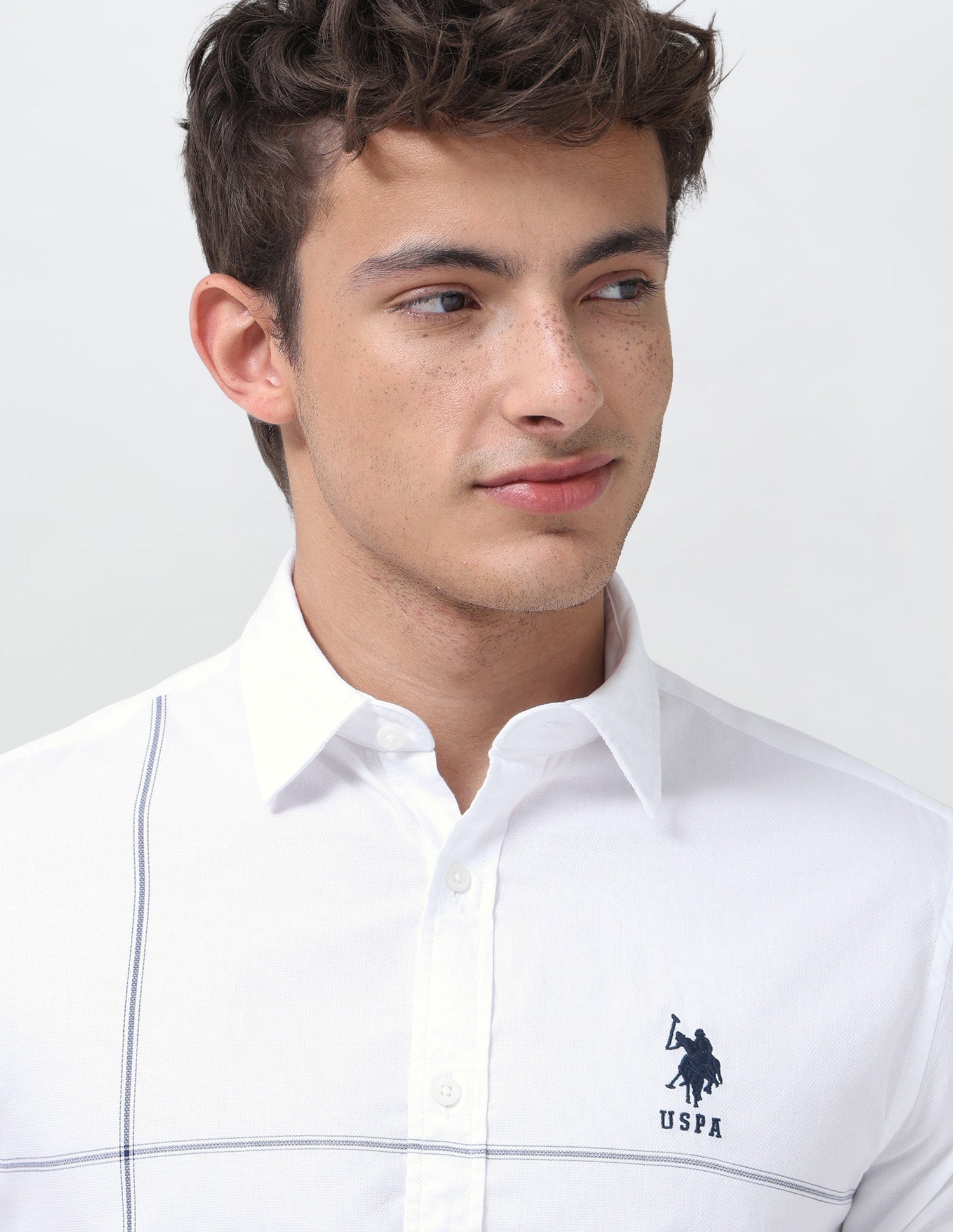 Solid Regular Fit Shirt White - U.S. Polo Assn. India | Large