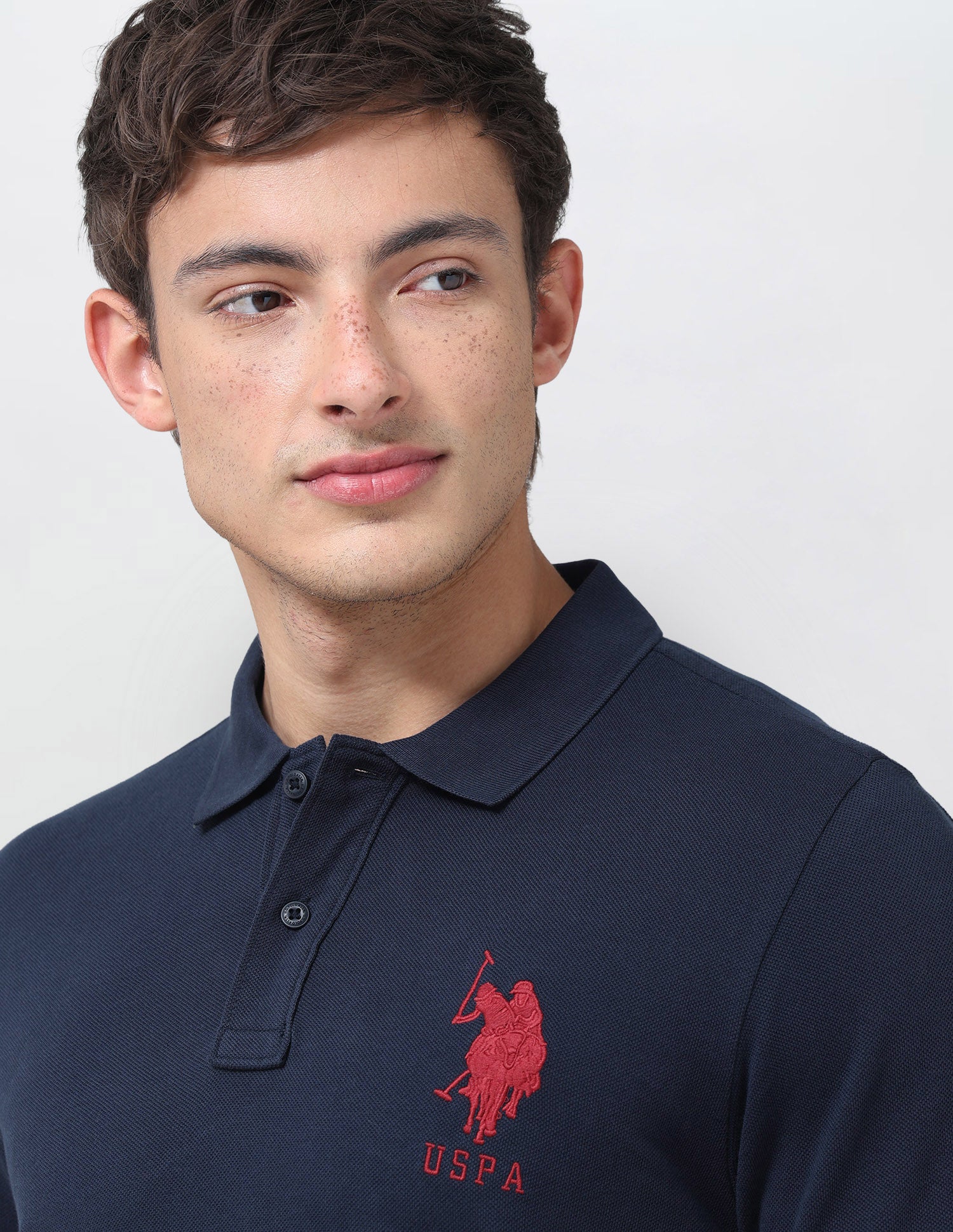Solid Regular Fit Polo Shirt Navy - U.S. Polo Assn. India | Large