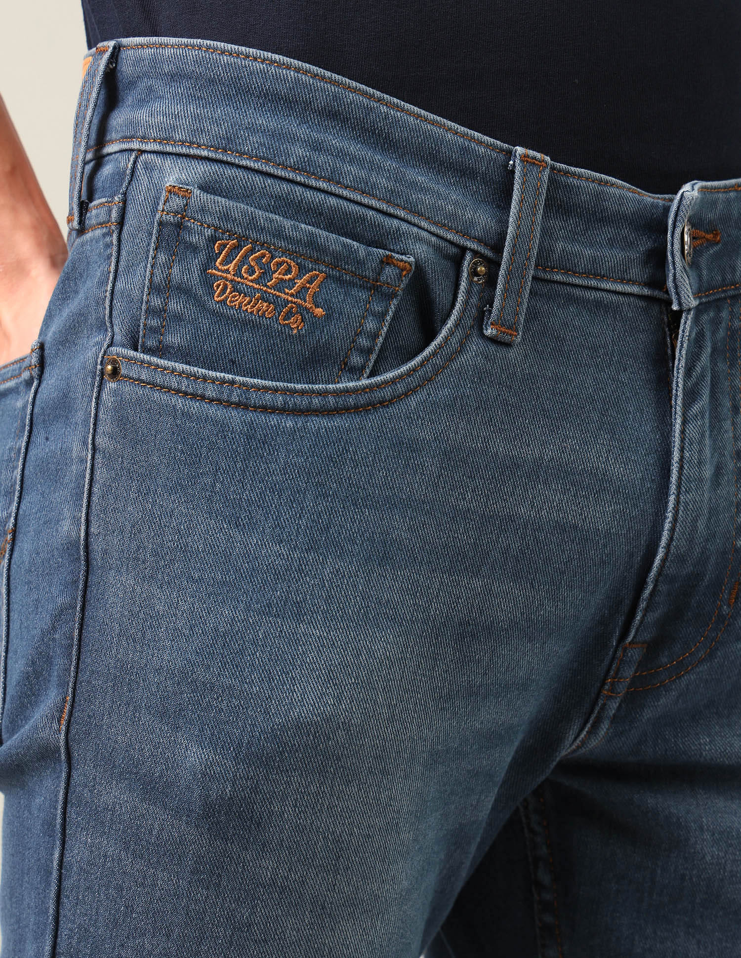Brandon Slim-Tapered Fit Blue Jeans Blue - U.S. Polo Assn. India | Large