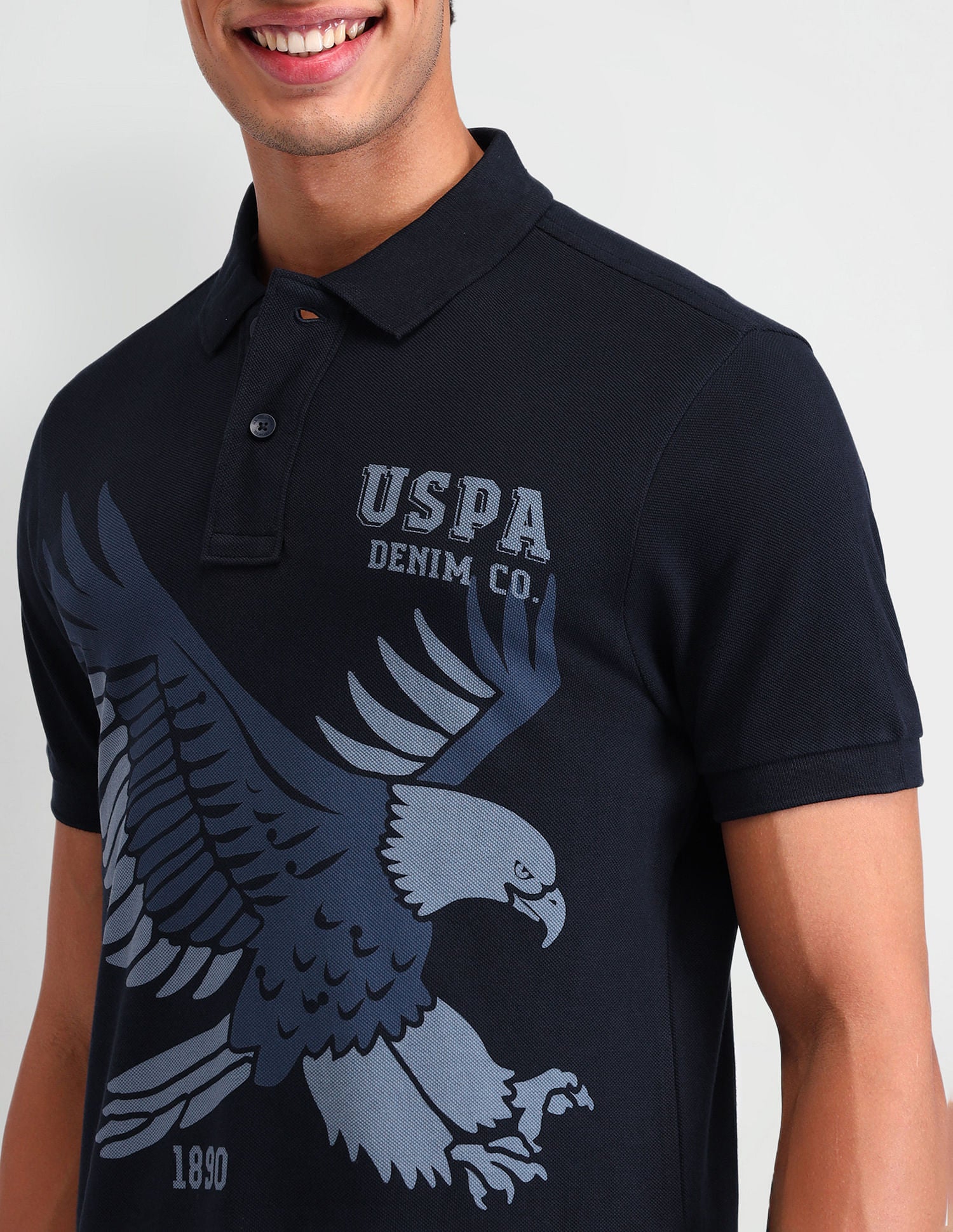 Americana Muscle Fit Brand Polo Shirt Wine - U.S. POLO ASSN. | Large