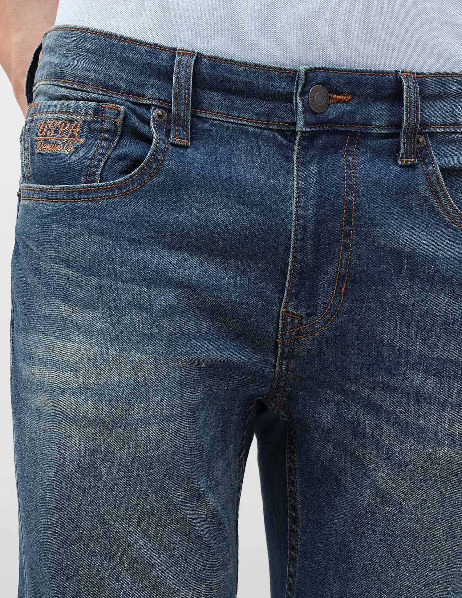 Brandon Slim Tapered Fit Blue Jeans Indigo - U.S. POLO ASSN. | Large