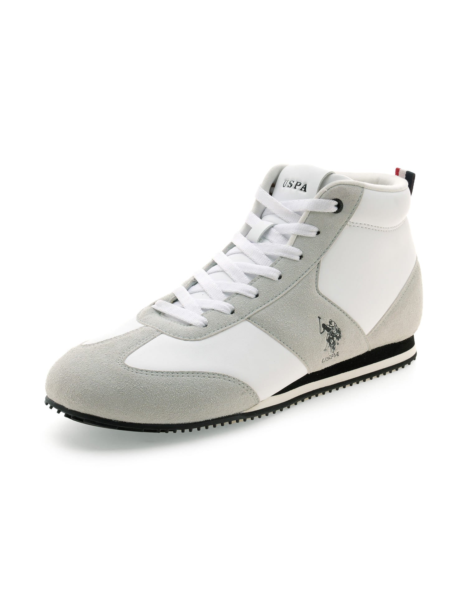 Men Rano Suede Colourblocked Sneakers Grey - U.S. Polo Assn. India | Large