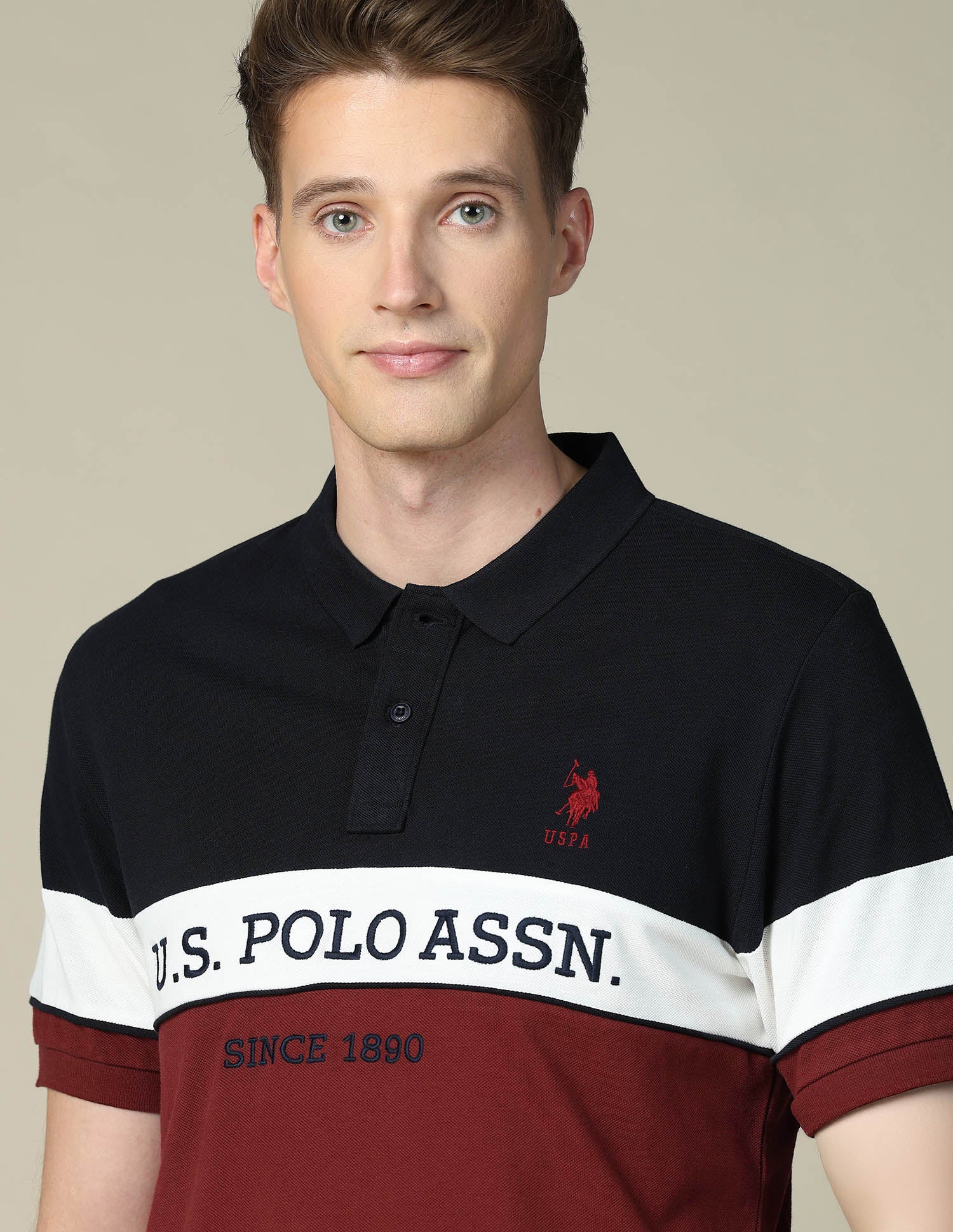 Brand Embroidered Regular Fit Polo Shirt Navy - U.S. POLO ASSN. | Large