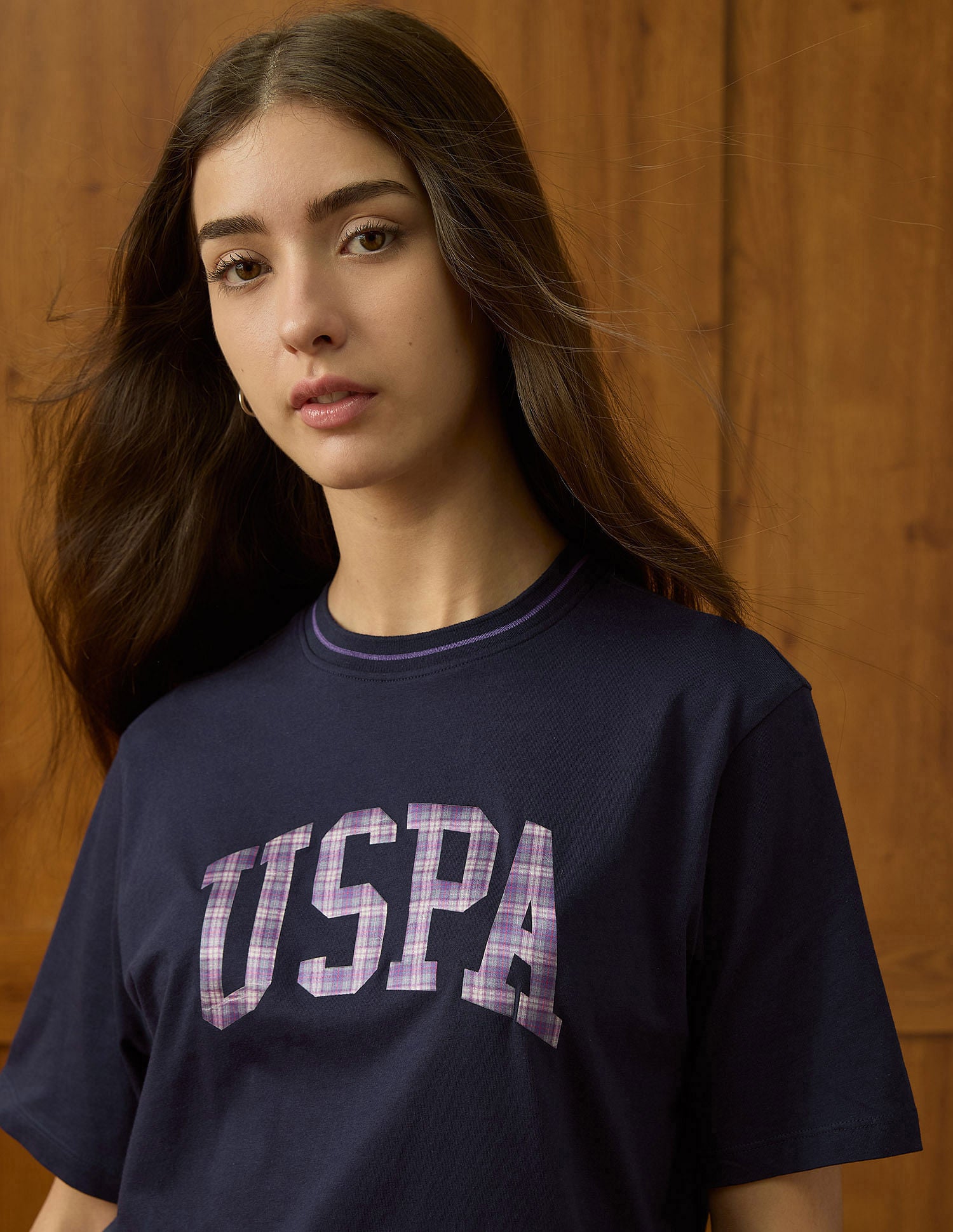 Crew Neck Boxy Fit Tshirt With Patch Embroidery Navy - U.S. POLO ASSN. | Large