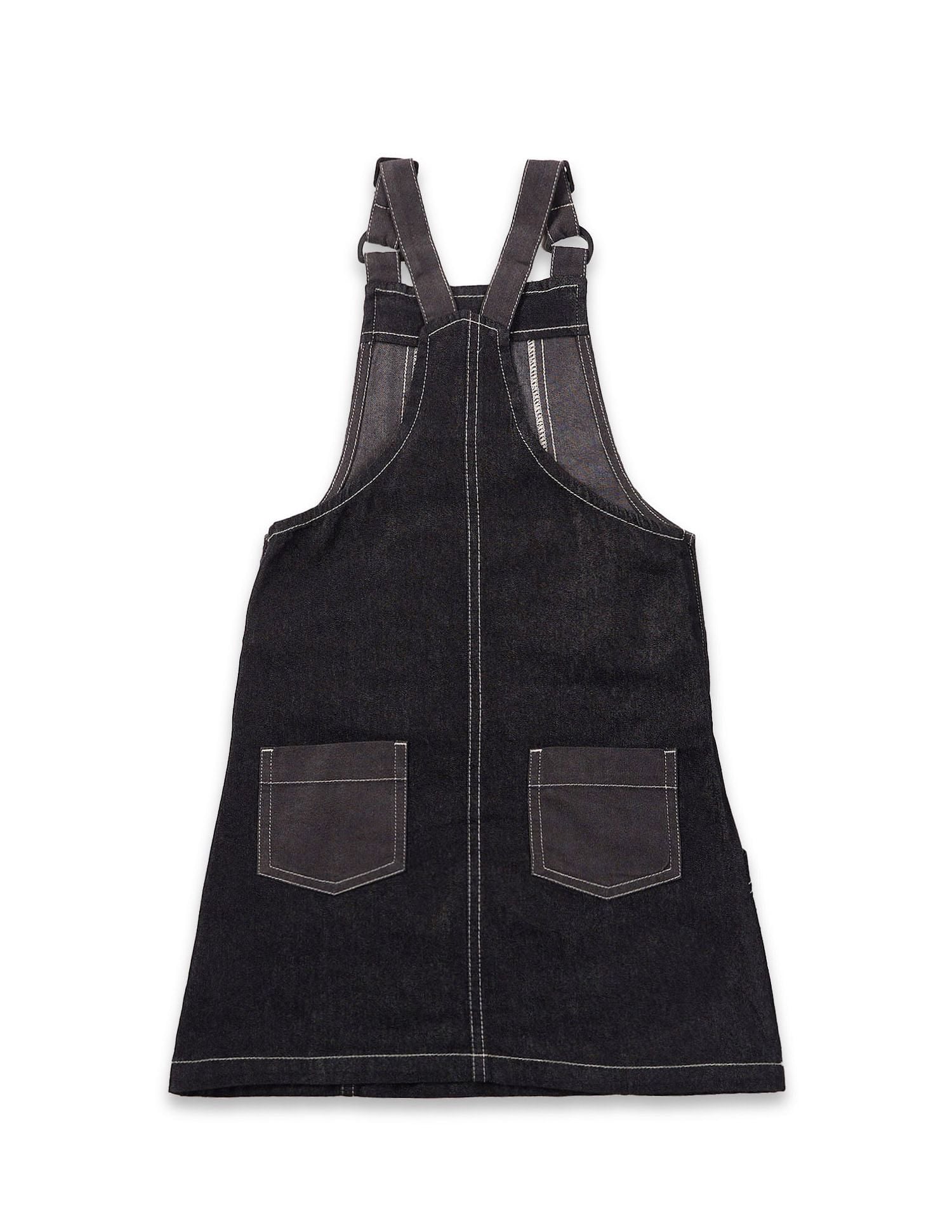 Girls Washed Dungree Dress Black - U.S. POLO ASSN. | Large