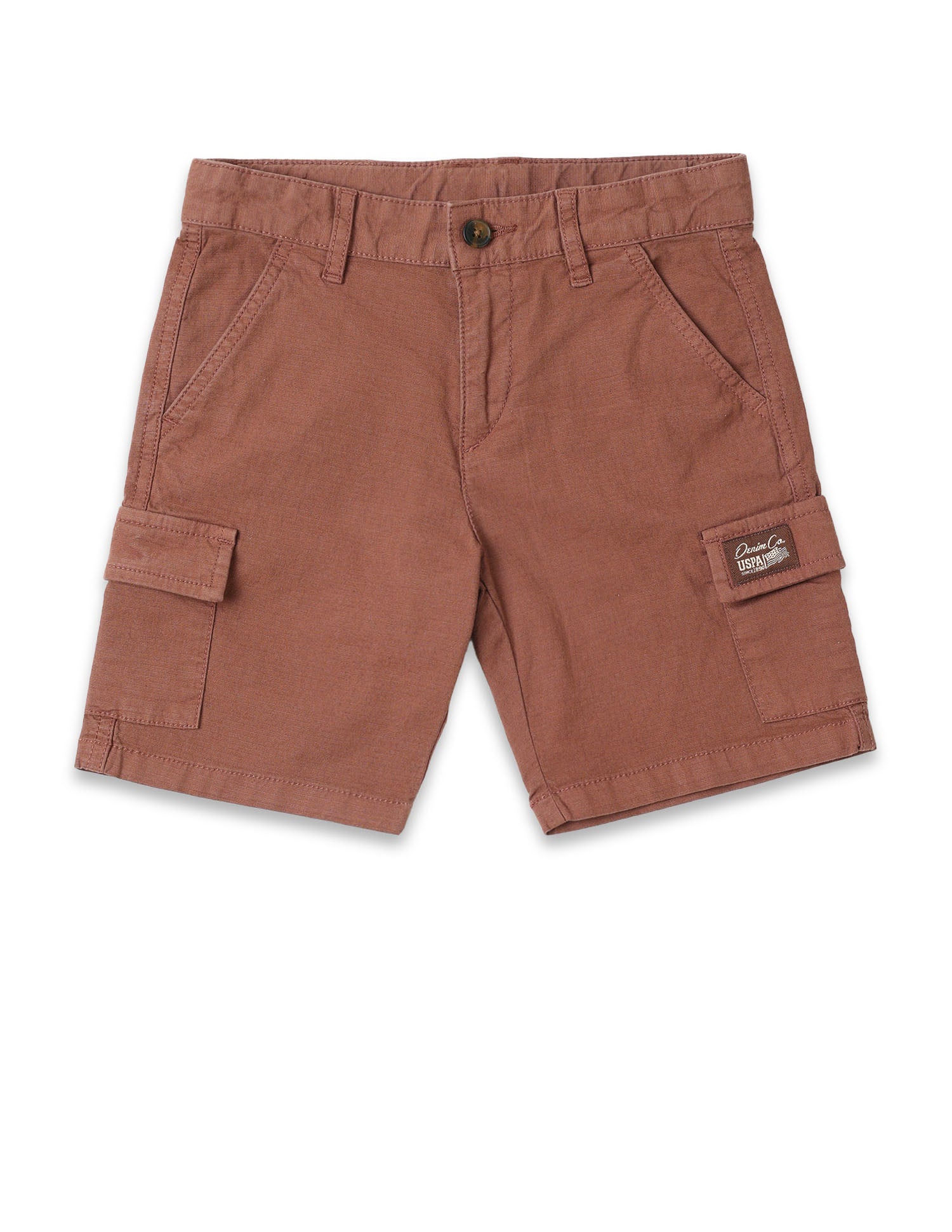 Boys Regular Fit Cargo Shorts Brown - U.S. POLO ASSN. | Large