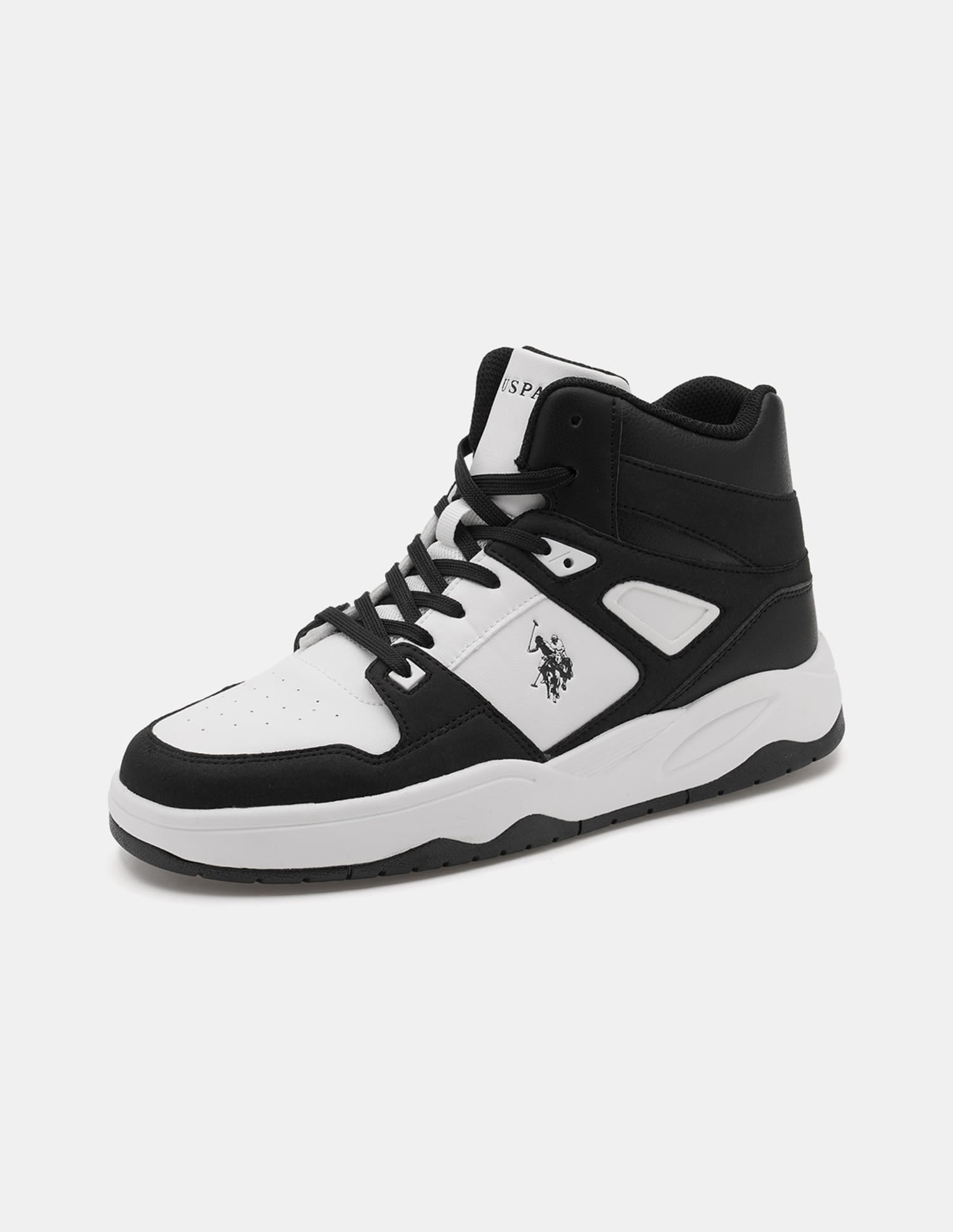 Colour Blocked Mid Top Bruce 2.0 Sneakers Black - U.S. Polo Assn. India | Large