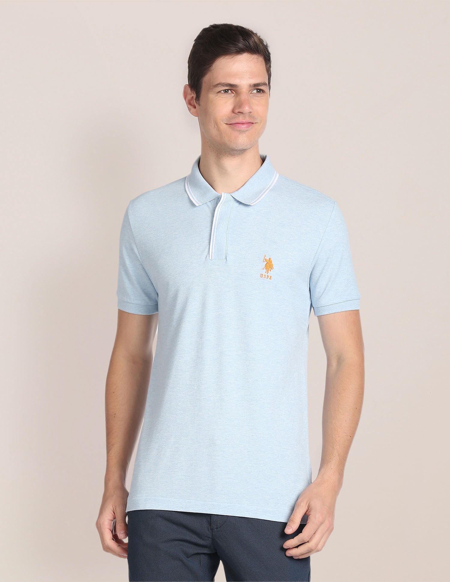 Slim Fit Solid Polo Shirt – U.S. Polo Assn. India
