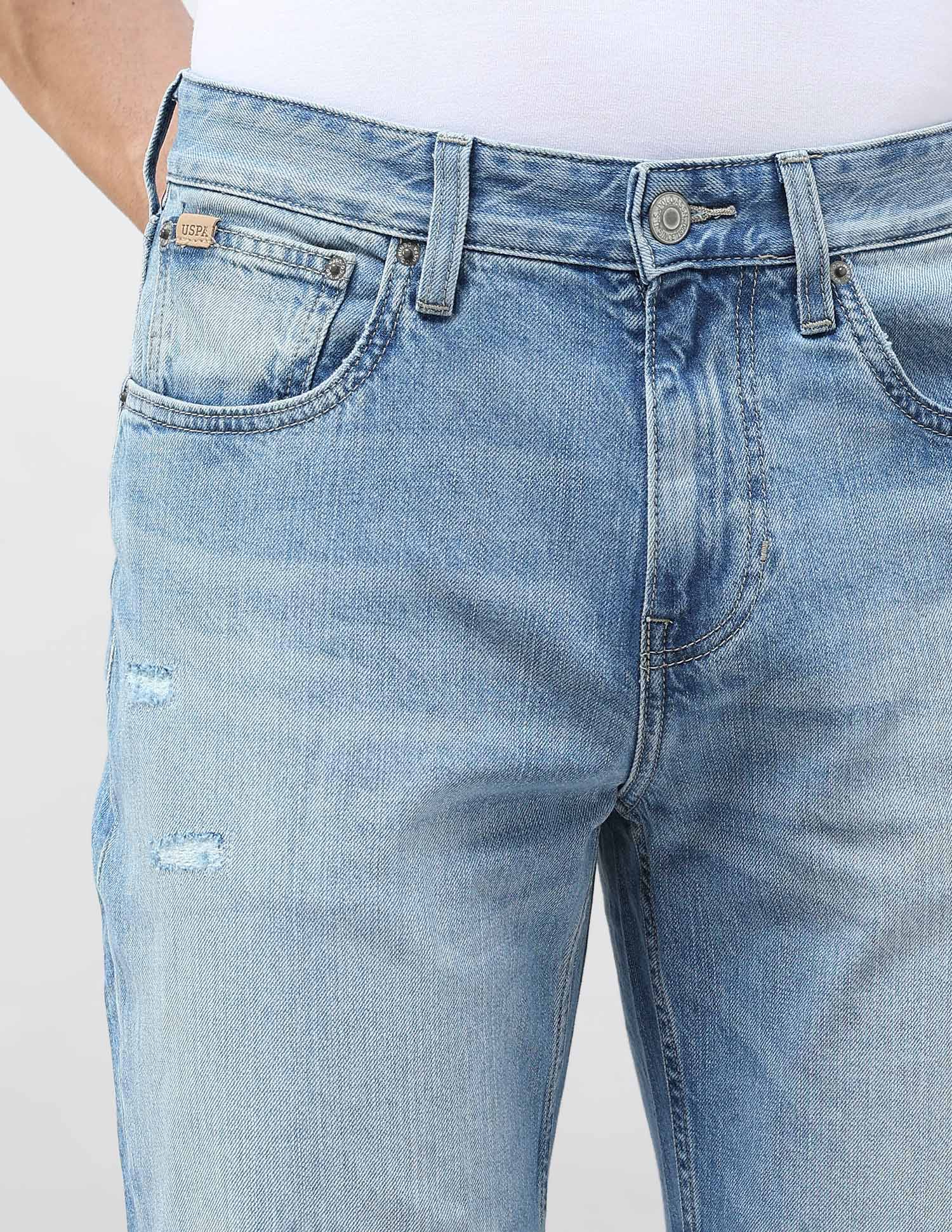 Shawn Relaxed Fit Blue Jeans Blue - U.S. POLO ASSN. | Large