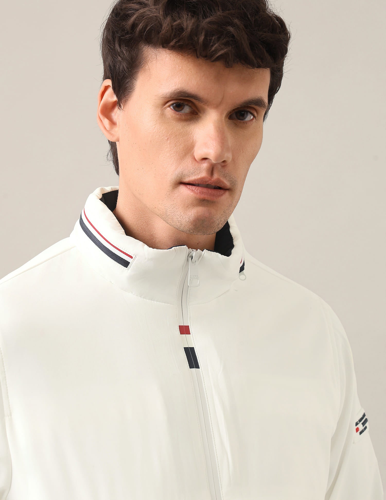Detachable Hood Packable Jacket White - U.S. Polo Assn. India | Large
