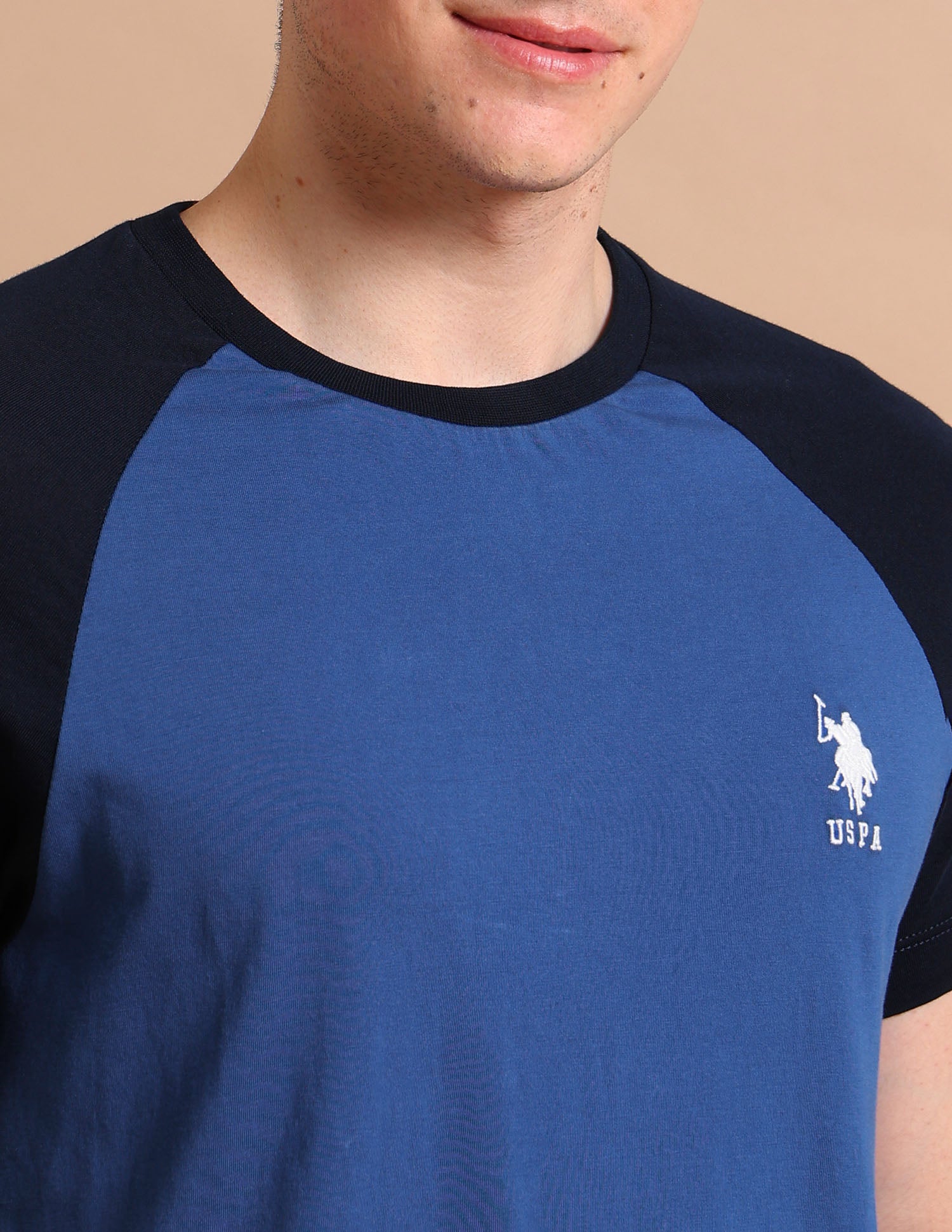 Varsity Colour Block T-Shirt Blue - U.S. POLO ASSN. | Large