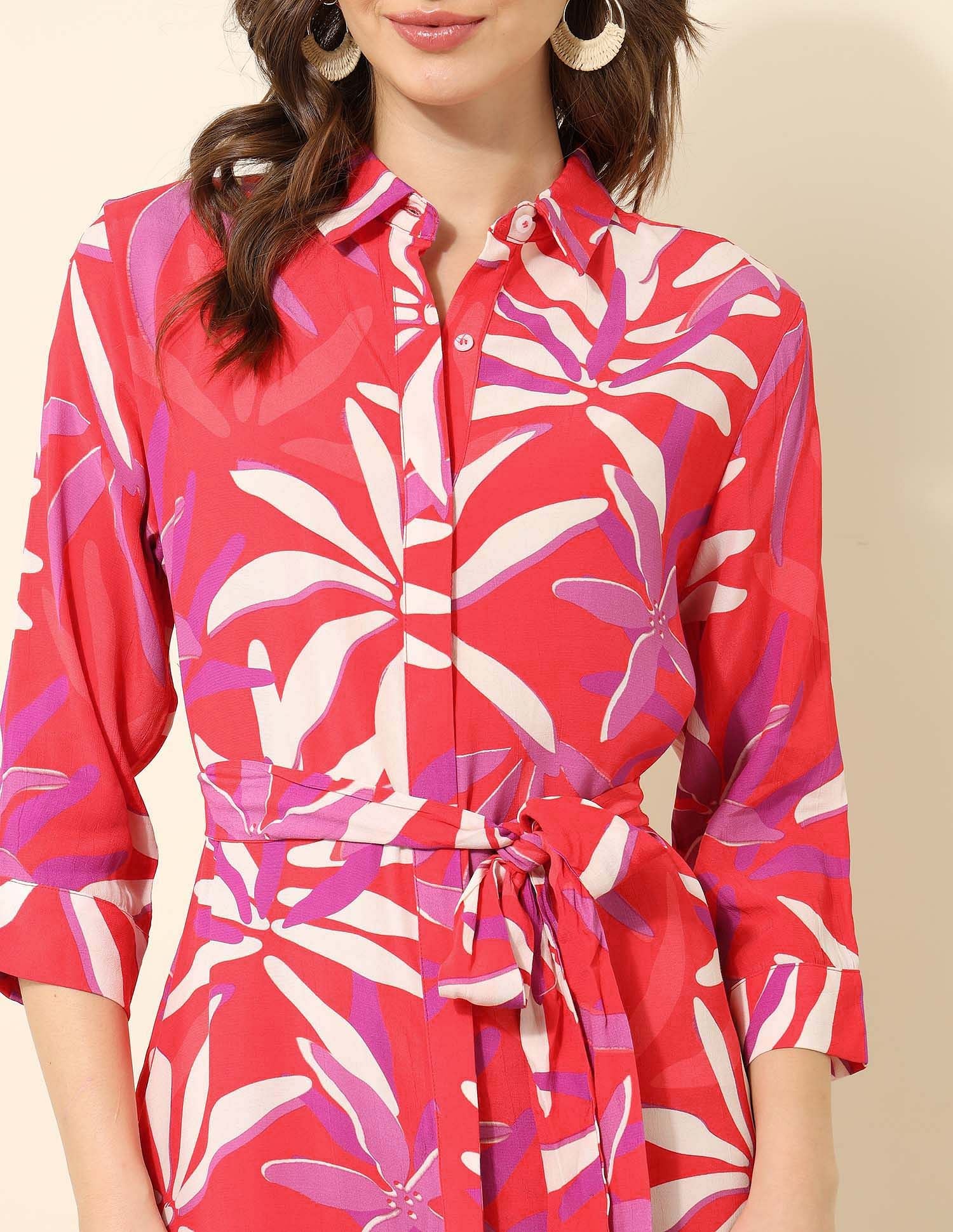 Floral Printed Shirt Dress Multi-colour - U.S. POLO ASSN. | Large