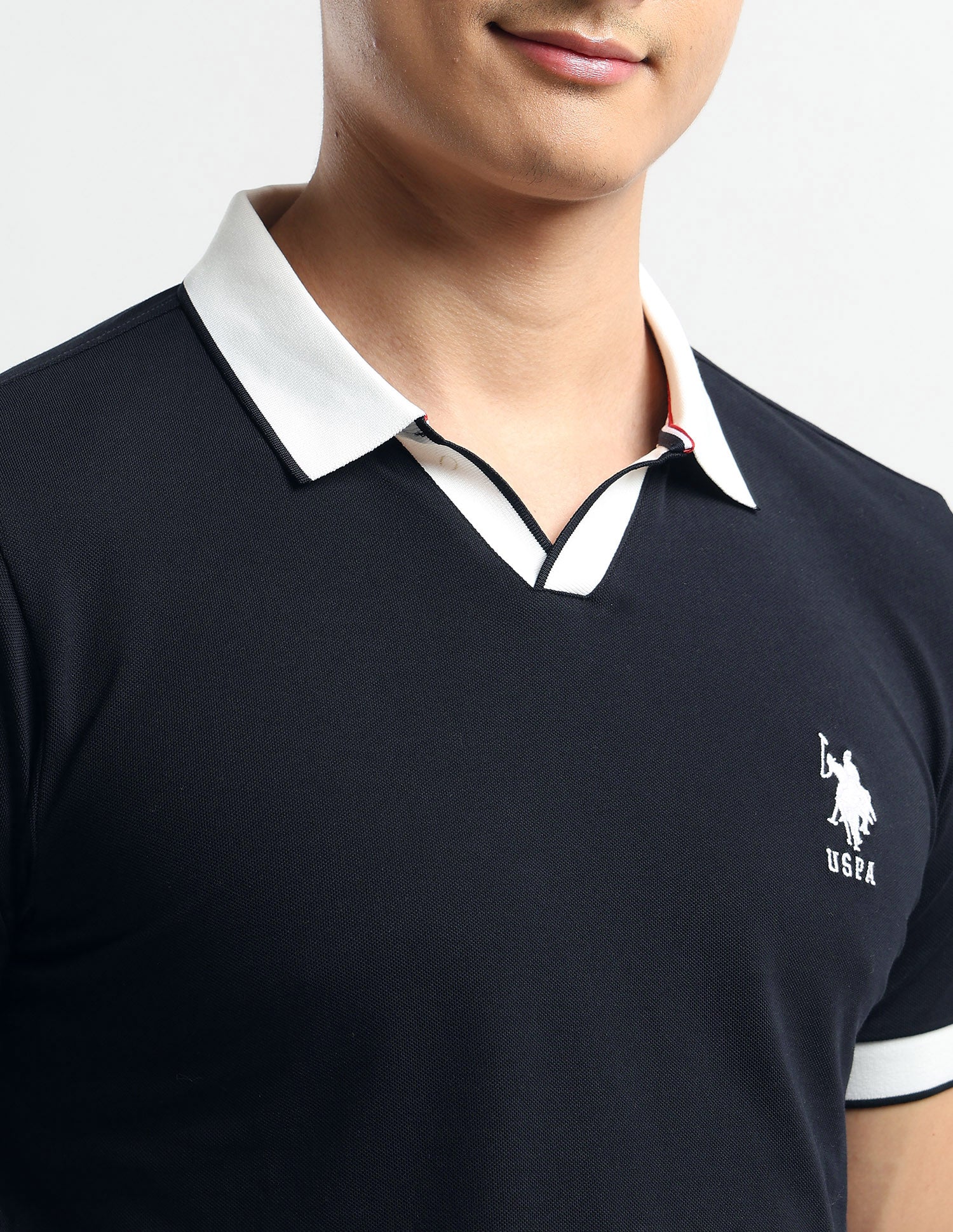 Regular Fit Solid Polo Shirt Navy - U.S. POLO ASSN. | Large