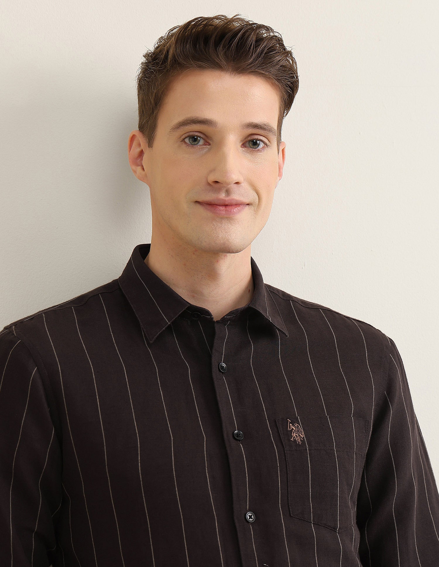 Vertical Striped Sotogrande Shirt Choco - U.S. Polo Assn. India | Large