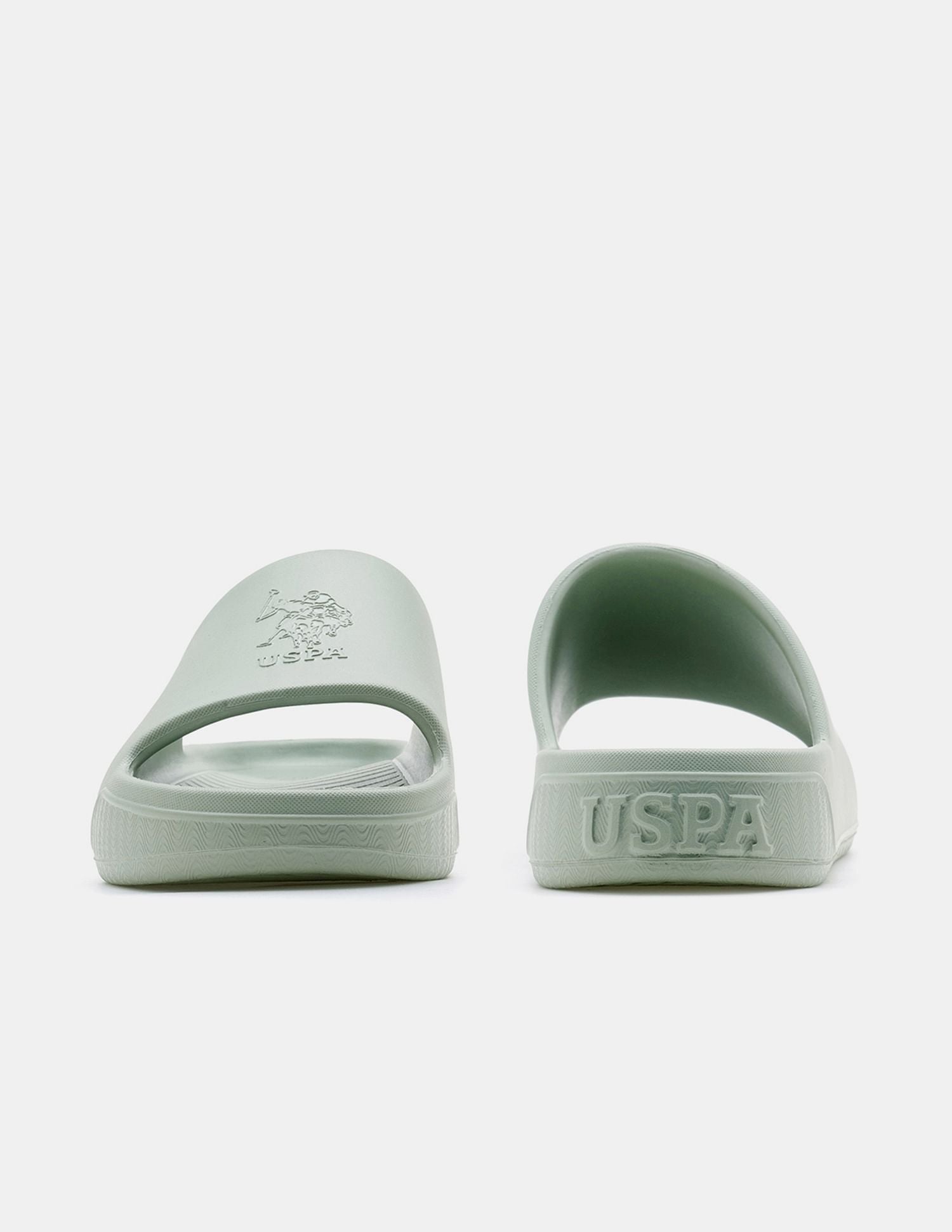 Men Palmer Open Toe Slippers Light Green - U.S. POLO ASSN. | Large