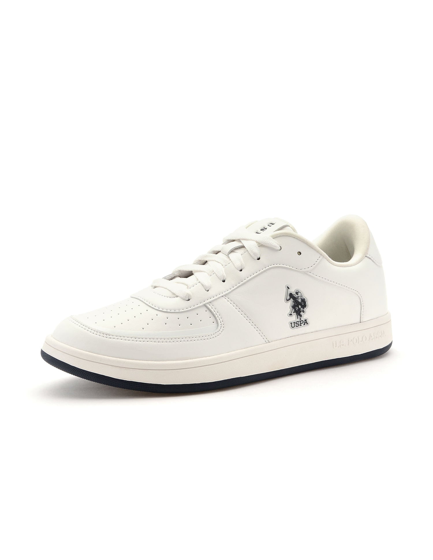 Men Rein 2.0 Off White Retro Court Sneakers White - U.S. Polo Assn. India | Large