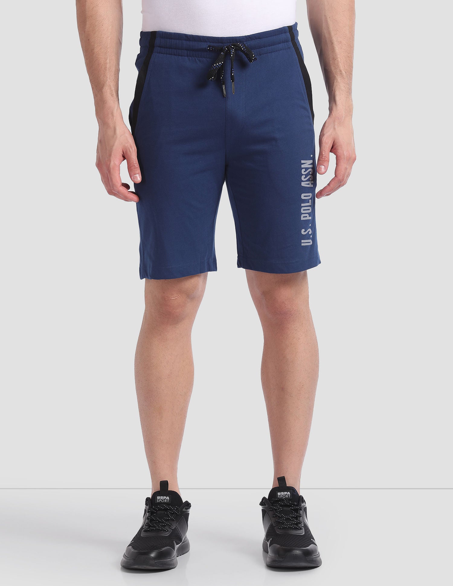 Comfort Fit Cotton Polyester I668 Shorts - Pack Of 1 Blue - U.S. POLO ASSN. | Large