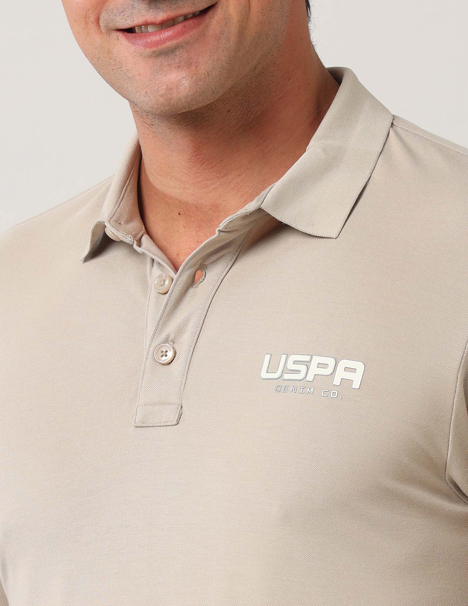 Muscle Fit Black Label Polo Shirt Beige - U.S. Polo Assn. India | Large