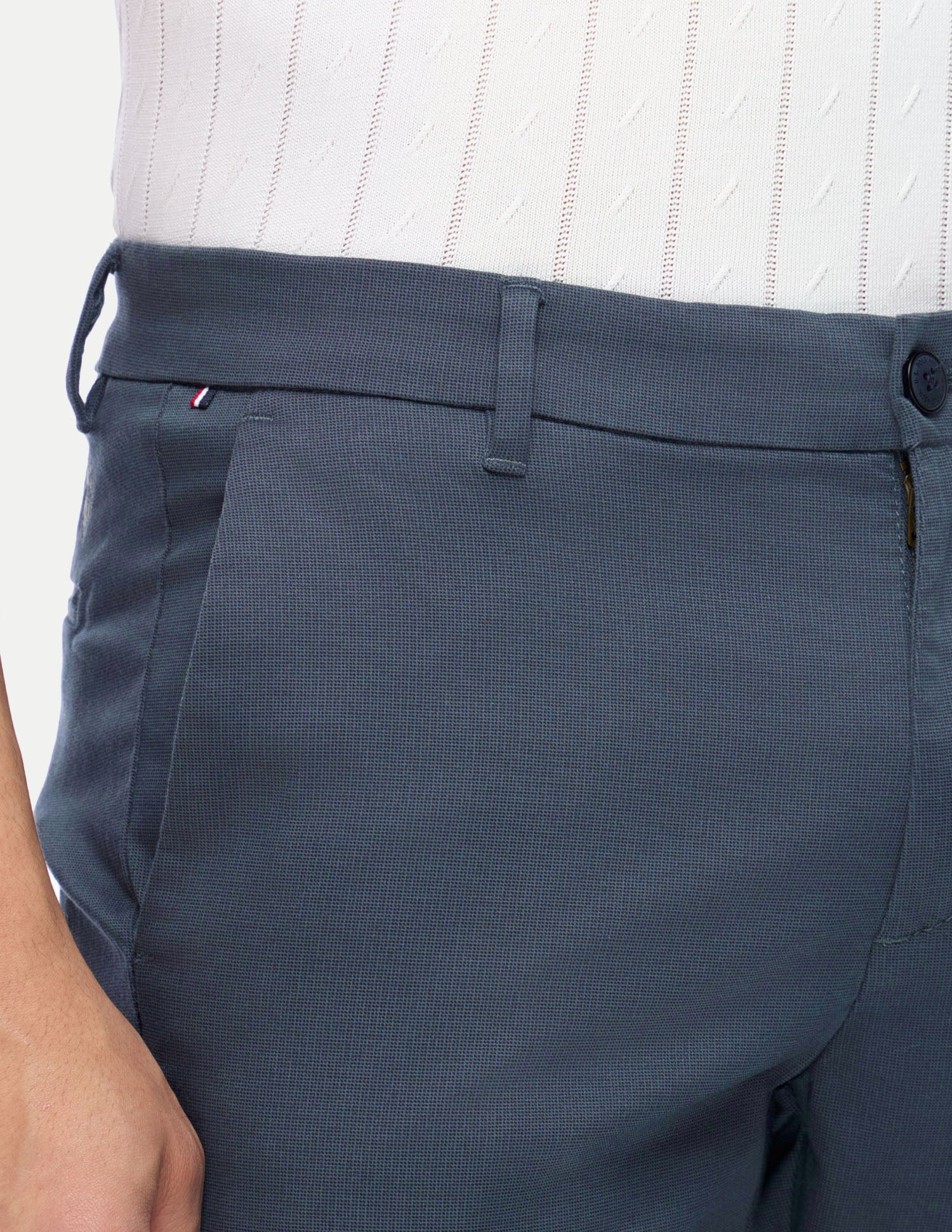 Austin Trim Regular Fit Satin Trousers Navy - U.S. Polo Assn. India | Large