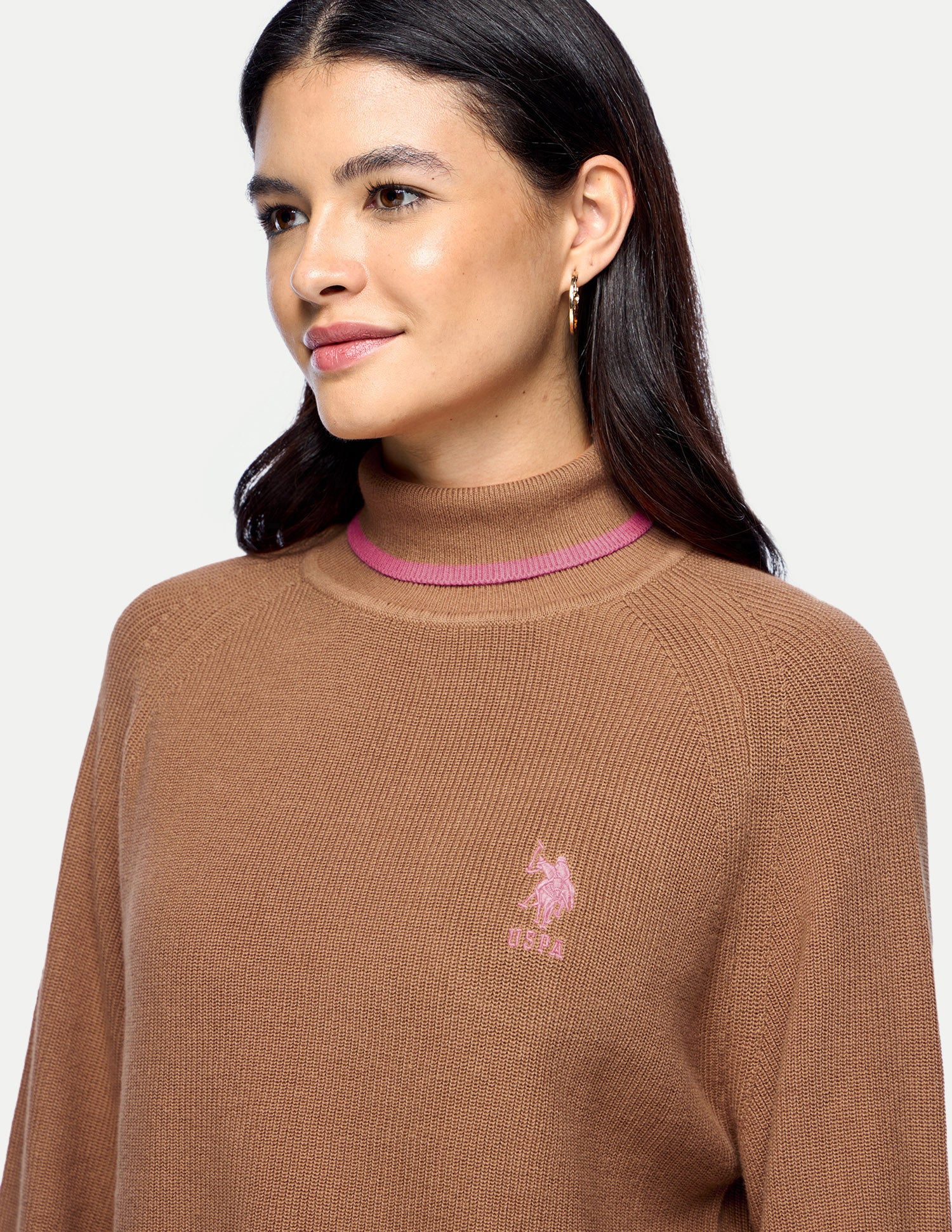Solid Relaxed Fit Sweater Brown - U.S. Polo Assn. India | Large
