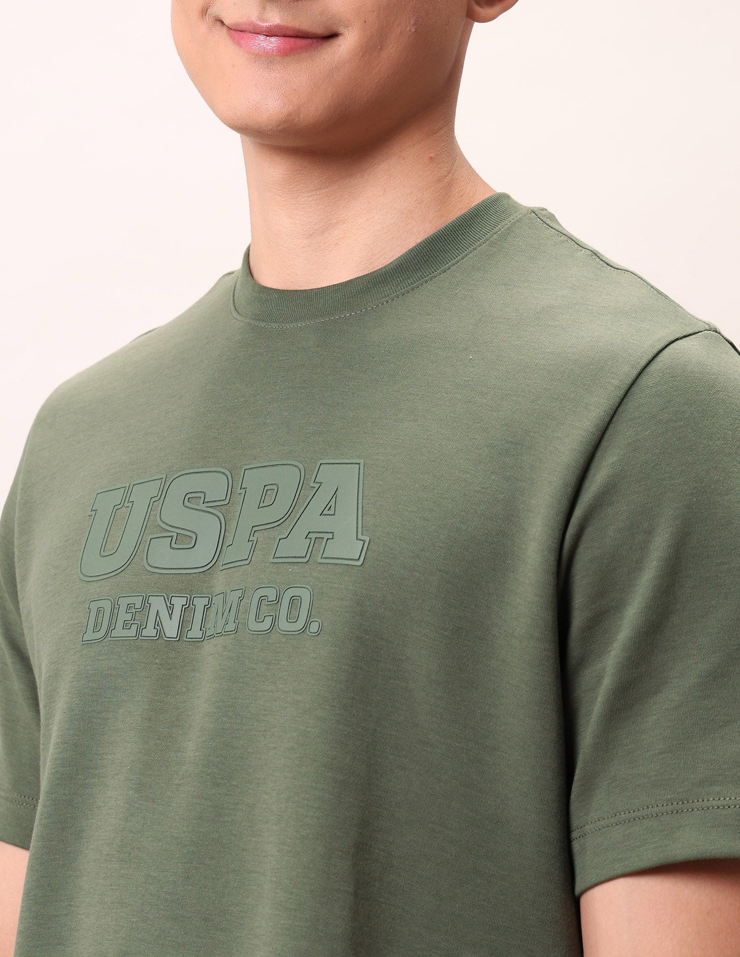 Relaxed Fit Outdoor T-Shirt Olive - U.S. Polo Assn. India | Large