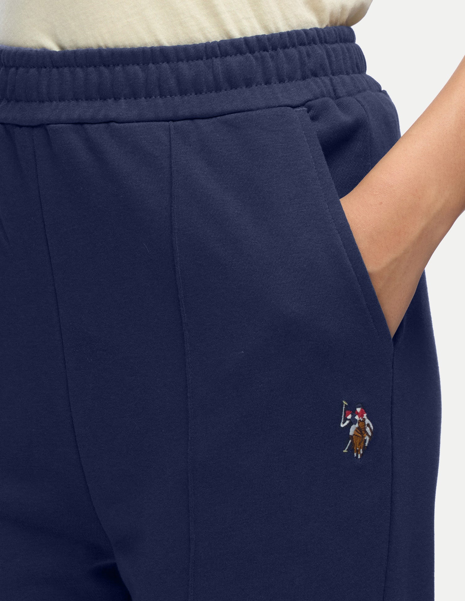 High Rise Fitted Flared Trousers Blue - U.S. Polo Assn. India | Large