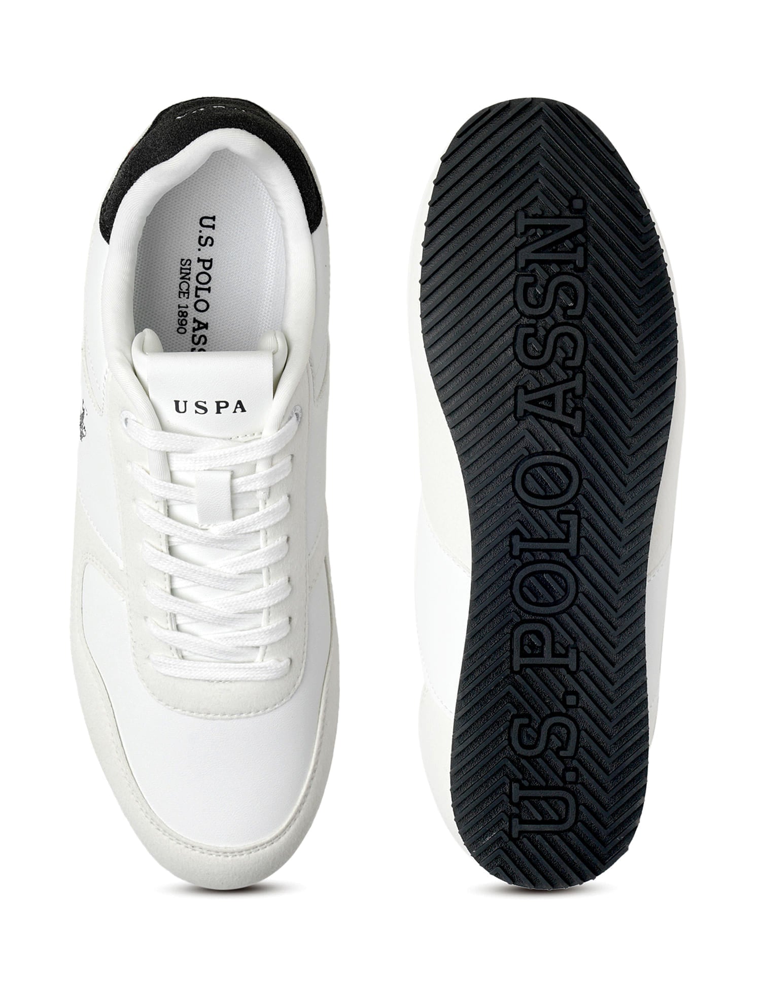 Men Sorrento White Retro Sneakers White - U.S. Polo Assn. India | Large