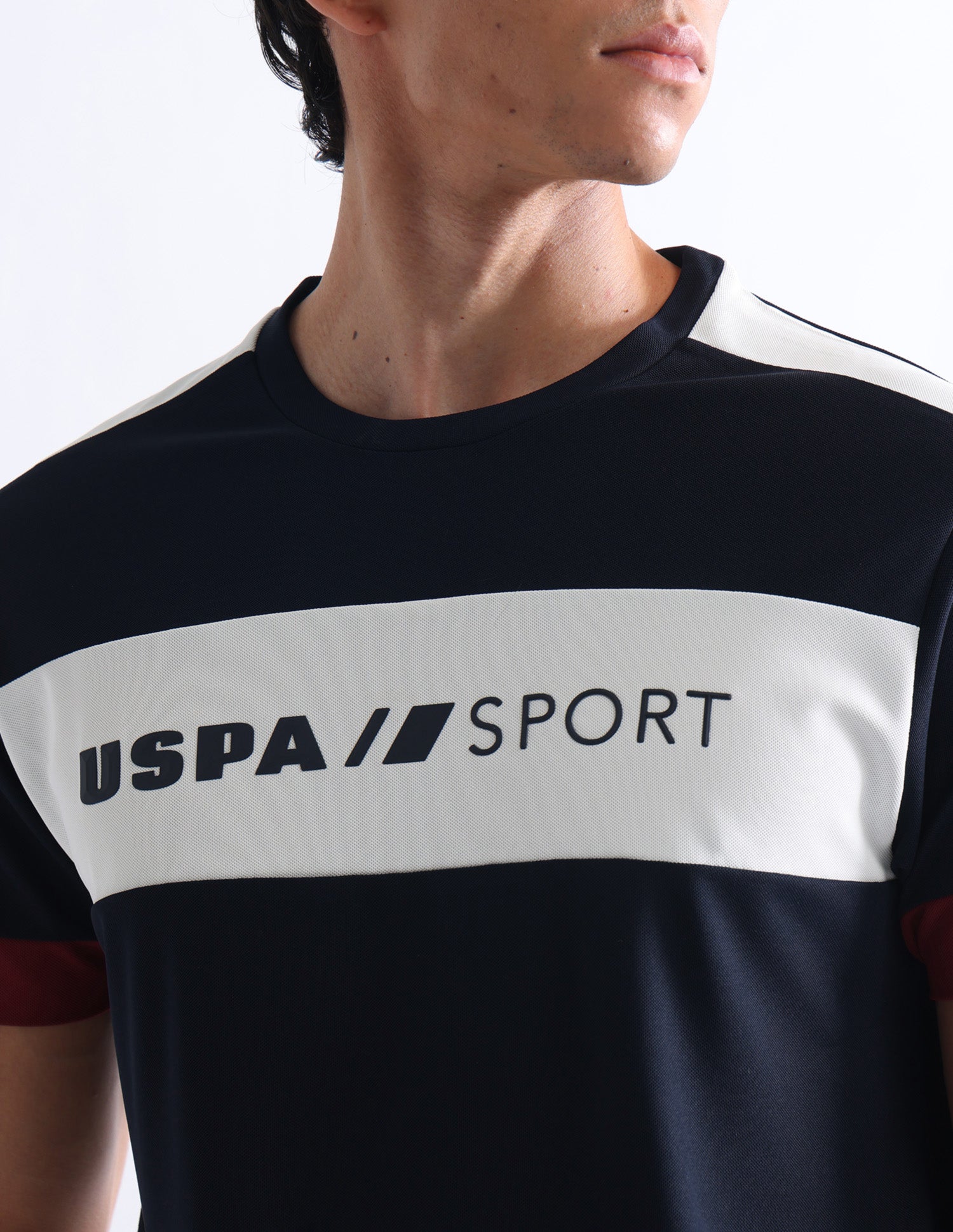 Colourblocked Slim Fit T-Shirt Navy - U.S. Polo Assn. India | Large