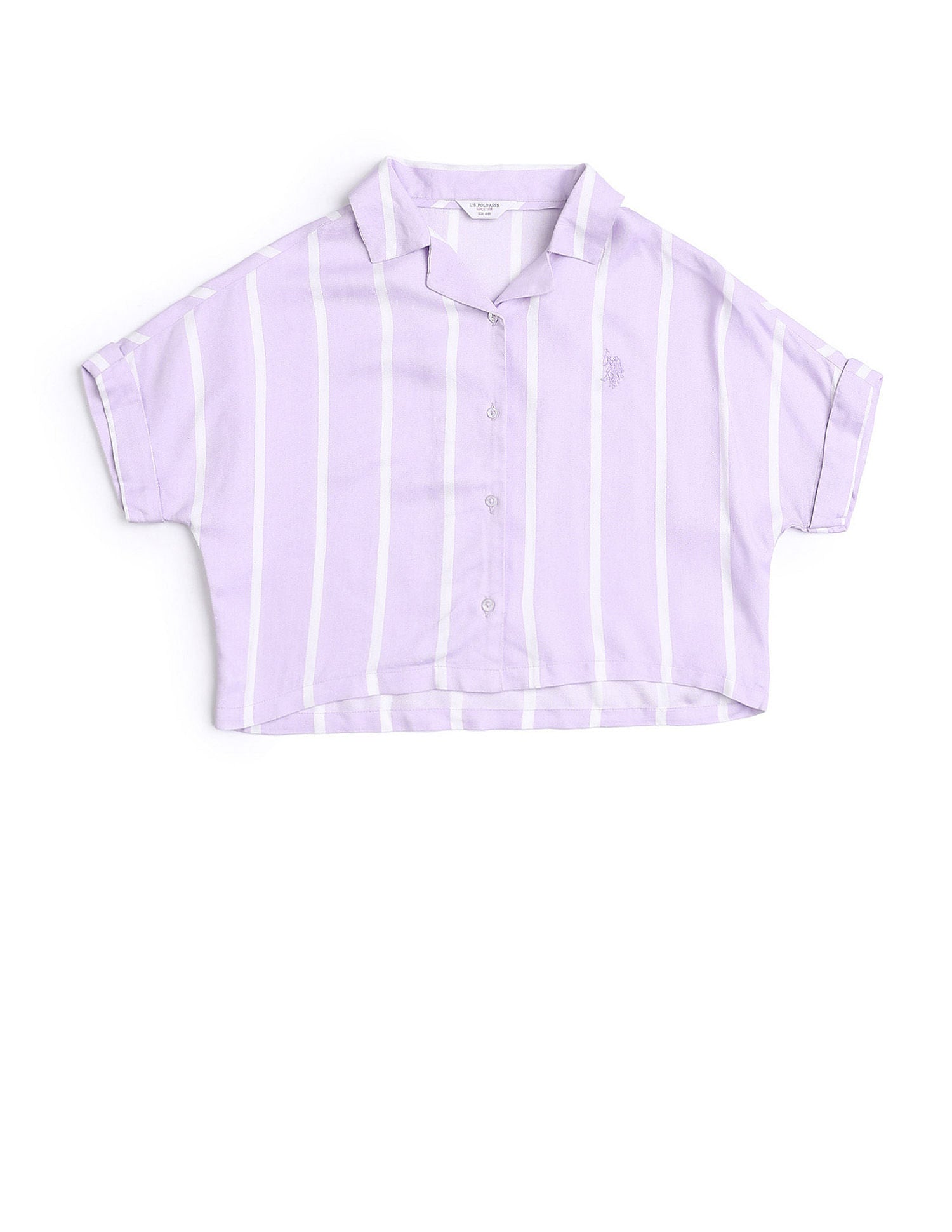 Girls Vertical Striped Co-Ords Purple - U.S. POLO ASSN. | Large