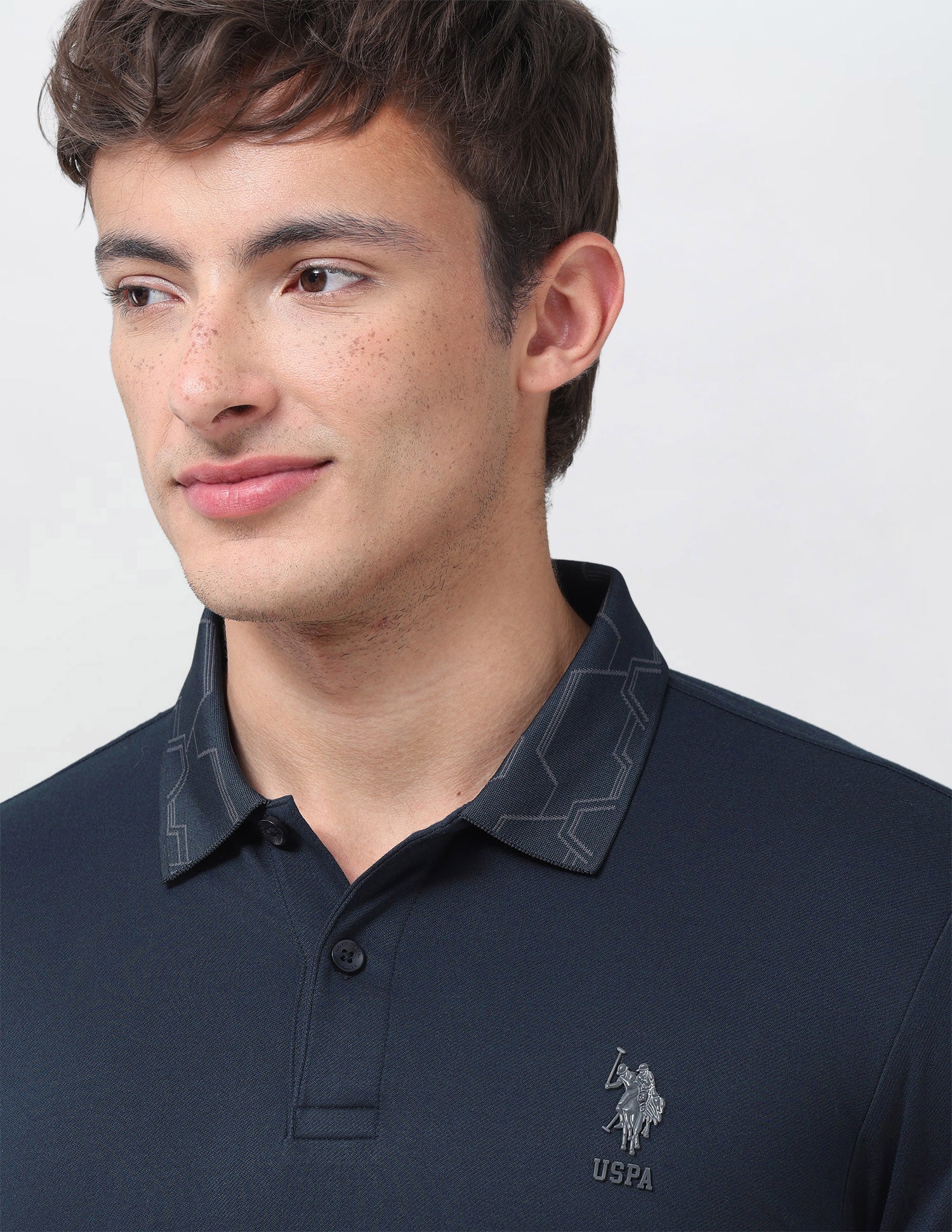 Solid Slim Fit Polo Shirt Teal - U.S. Polo Assn. India | Large