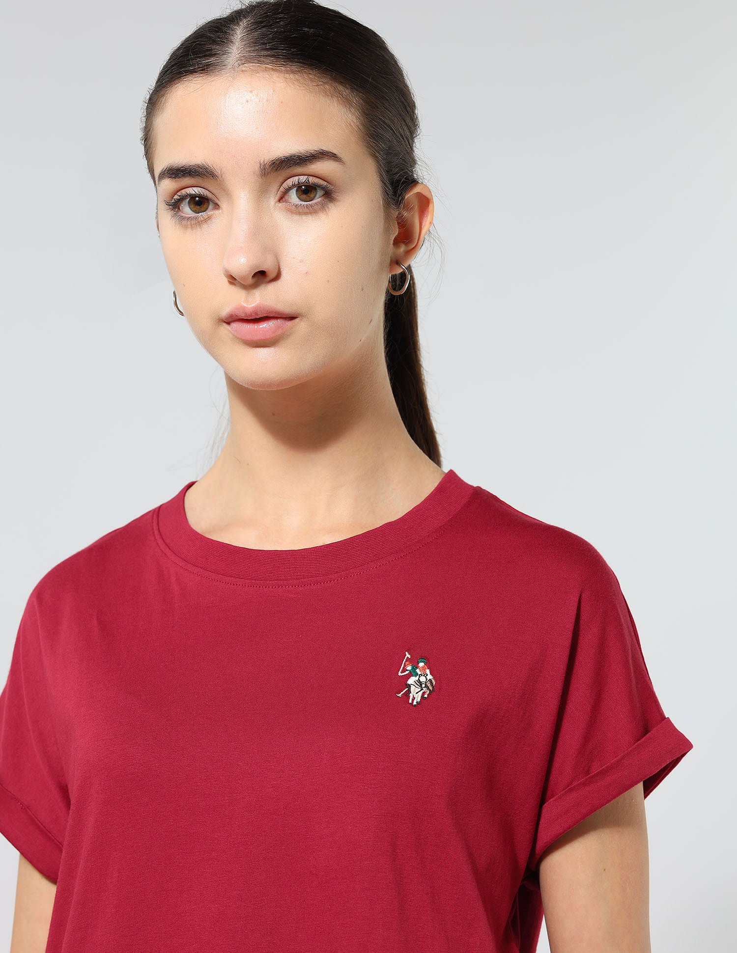 Regular Fit Solid Lounge T-Shirt Dark Red - U.S. POLO ASSN. | Large
