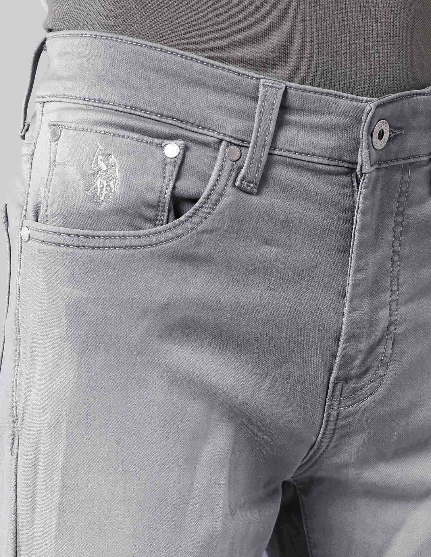 Regallo Skinny Fit Grey Ultra Soft Jeans Grey - U.S. Polo Assn. India | Large