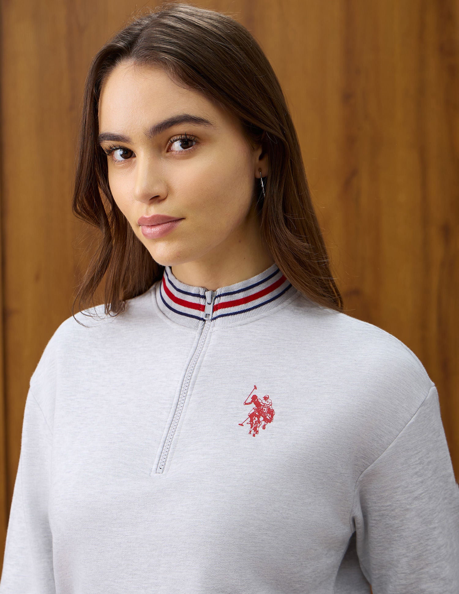 Appliqued Regular Fit Sweater Grey - U.S. POLO ASSN. | Large