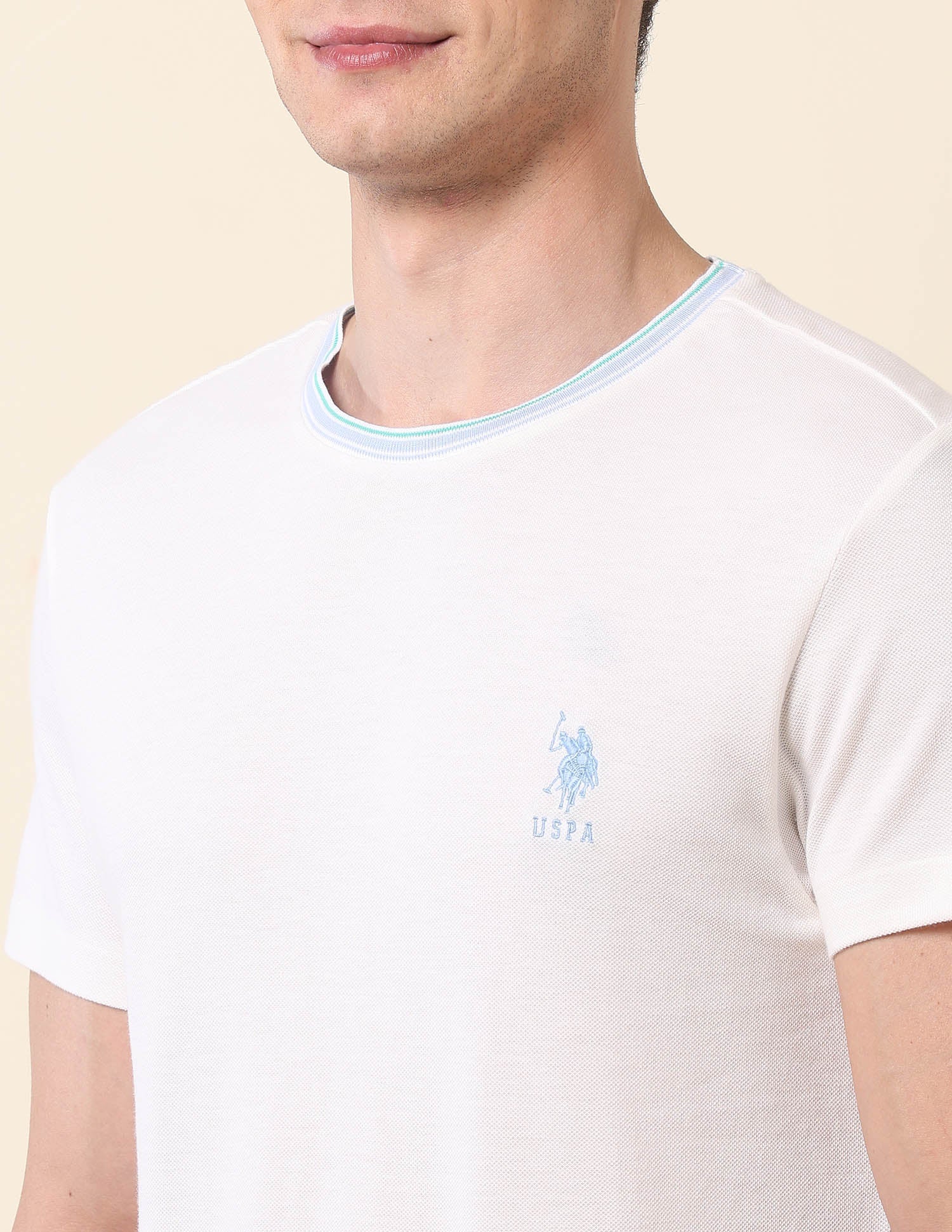 Solid Summer Splash T-Shirt Off White - U.S. Polo Assn. India | Large