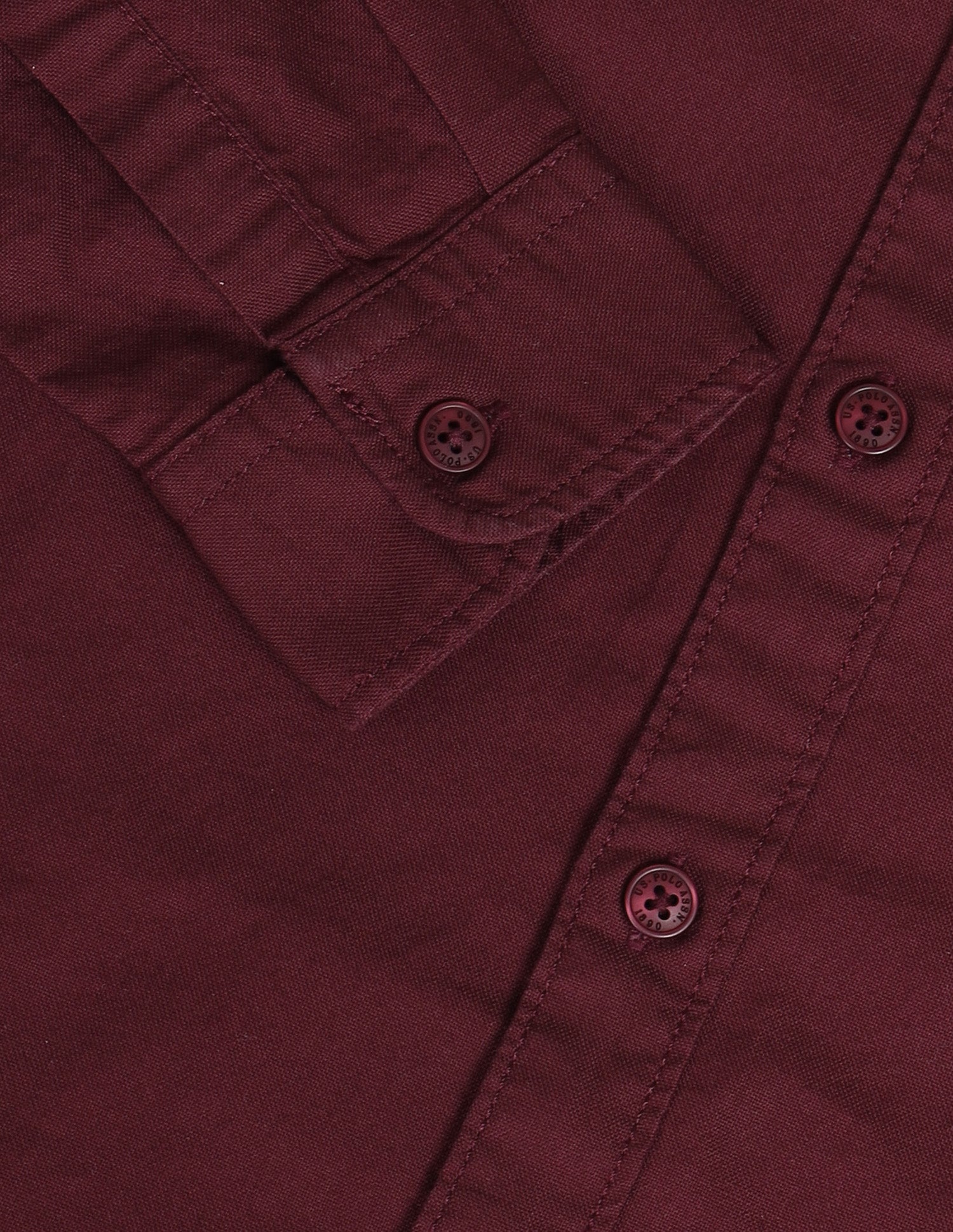 Boys Brand Printed Regular Fit Shirt Dark Red - U.S. POLO ASSN. | Large