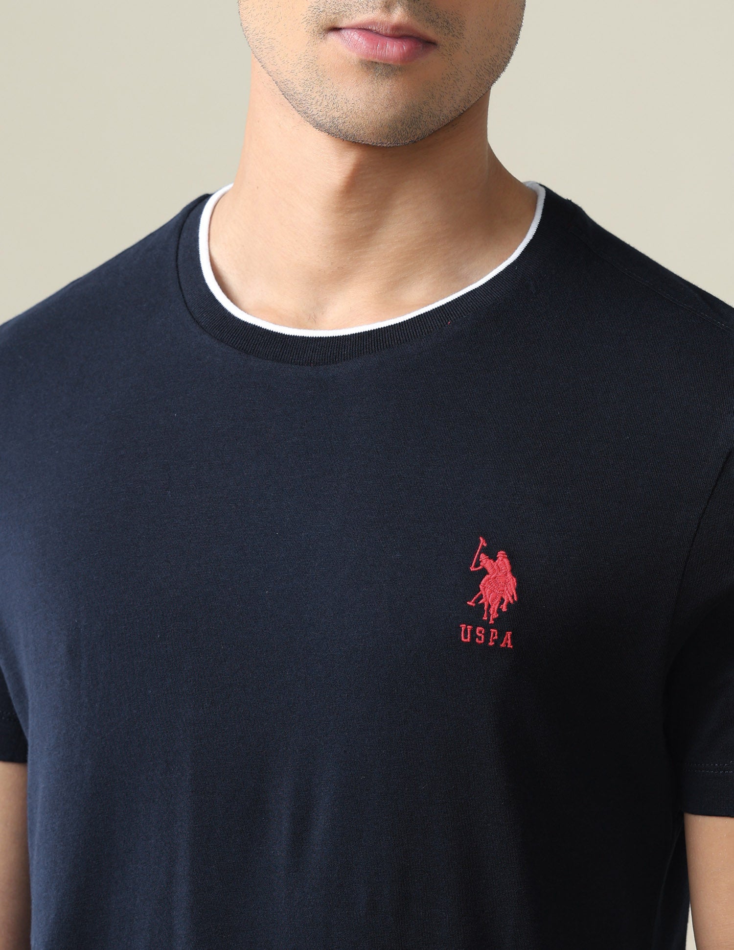 Stretchy Tipped T-Shirt Navy - U.S. POLO ASSN. | Large