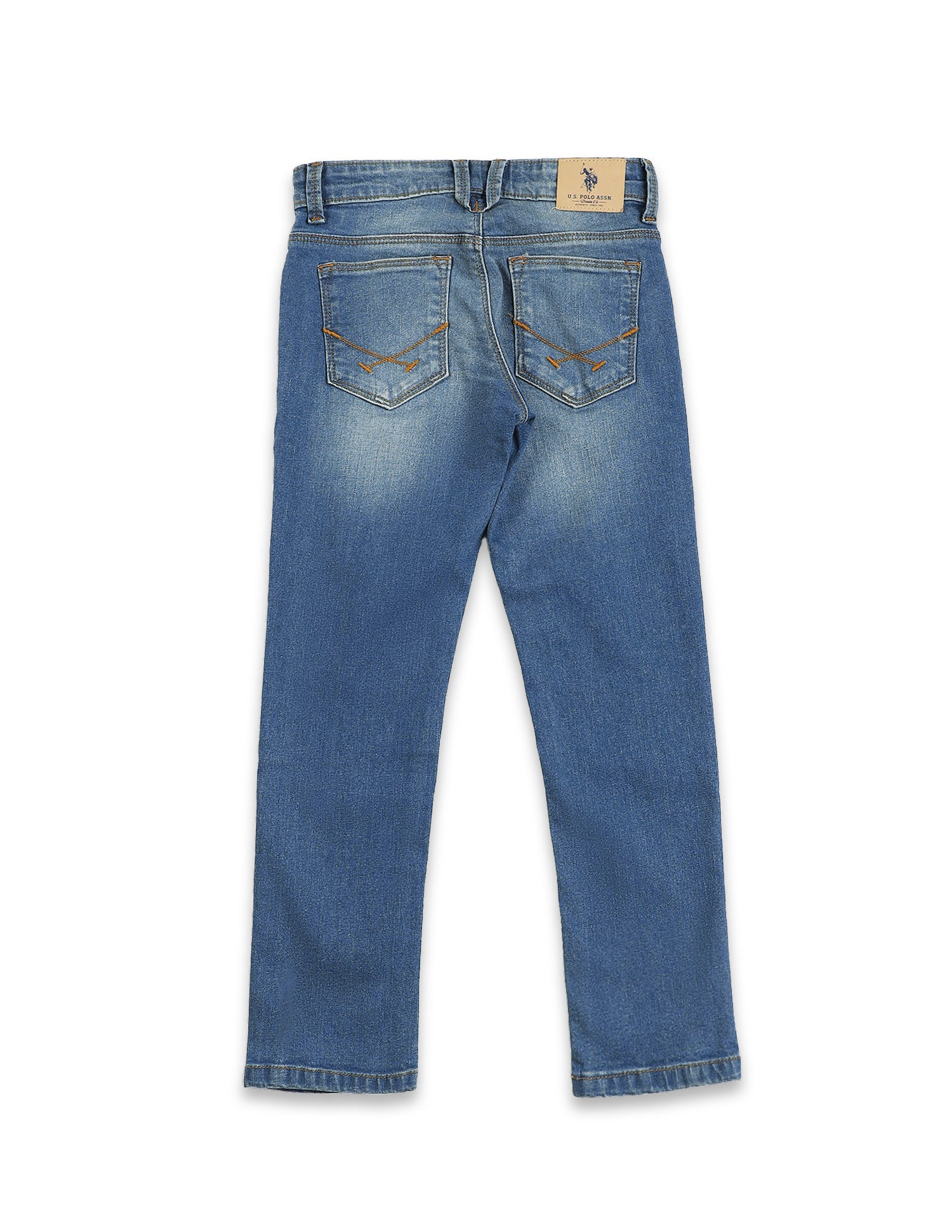 Boys Blue Slim Fit Stone Wash Jeans Blue - U.S. POLO ASSN. | Large