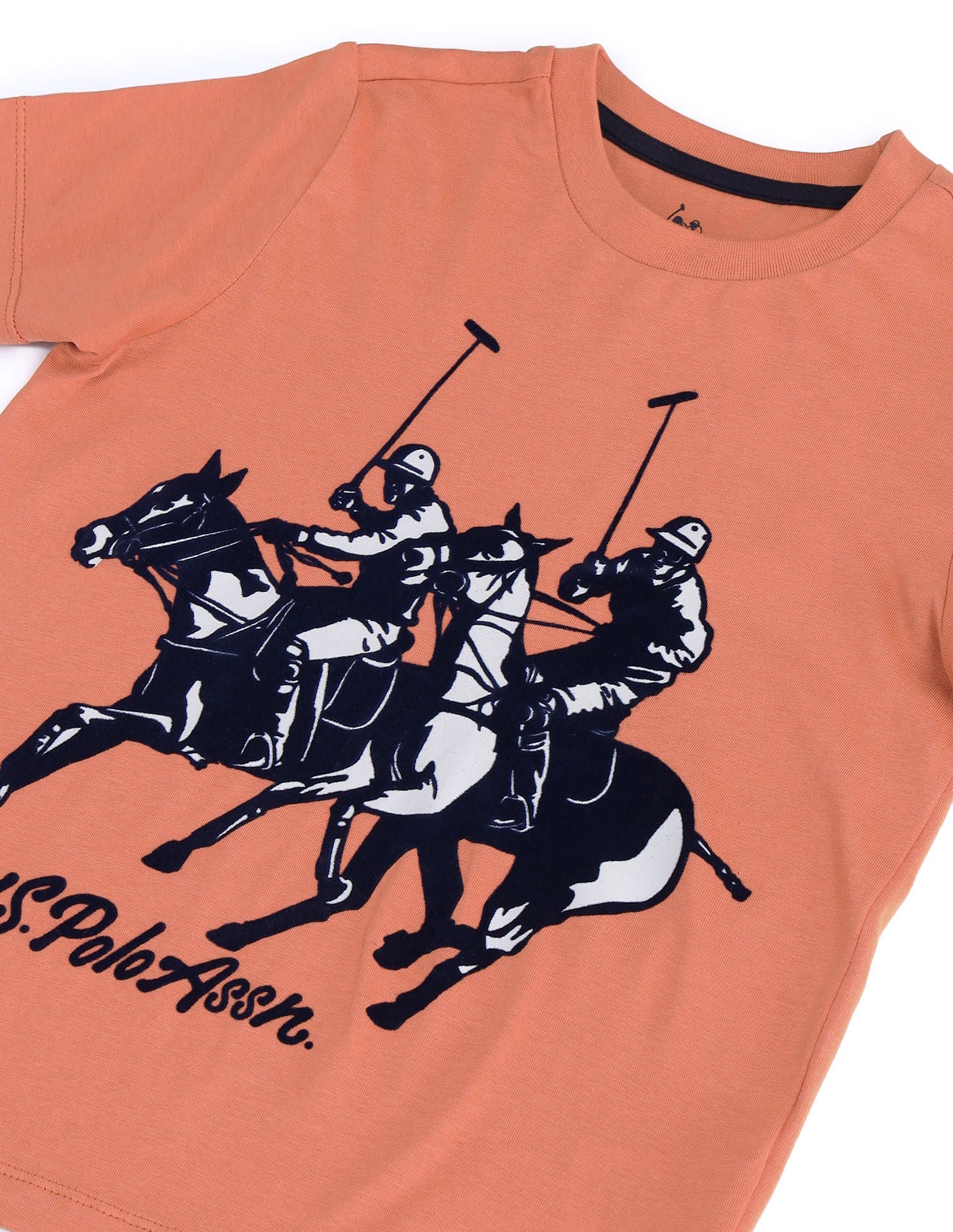 Boys Brand Print Regular Fit T-shirt Rust - U.S. POLO ASSN. | Large