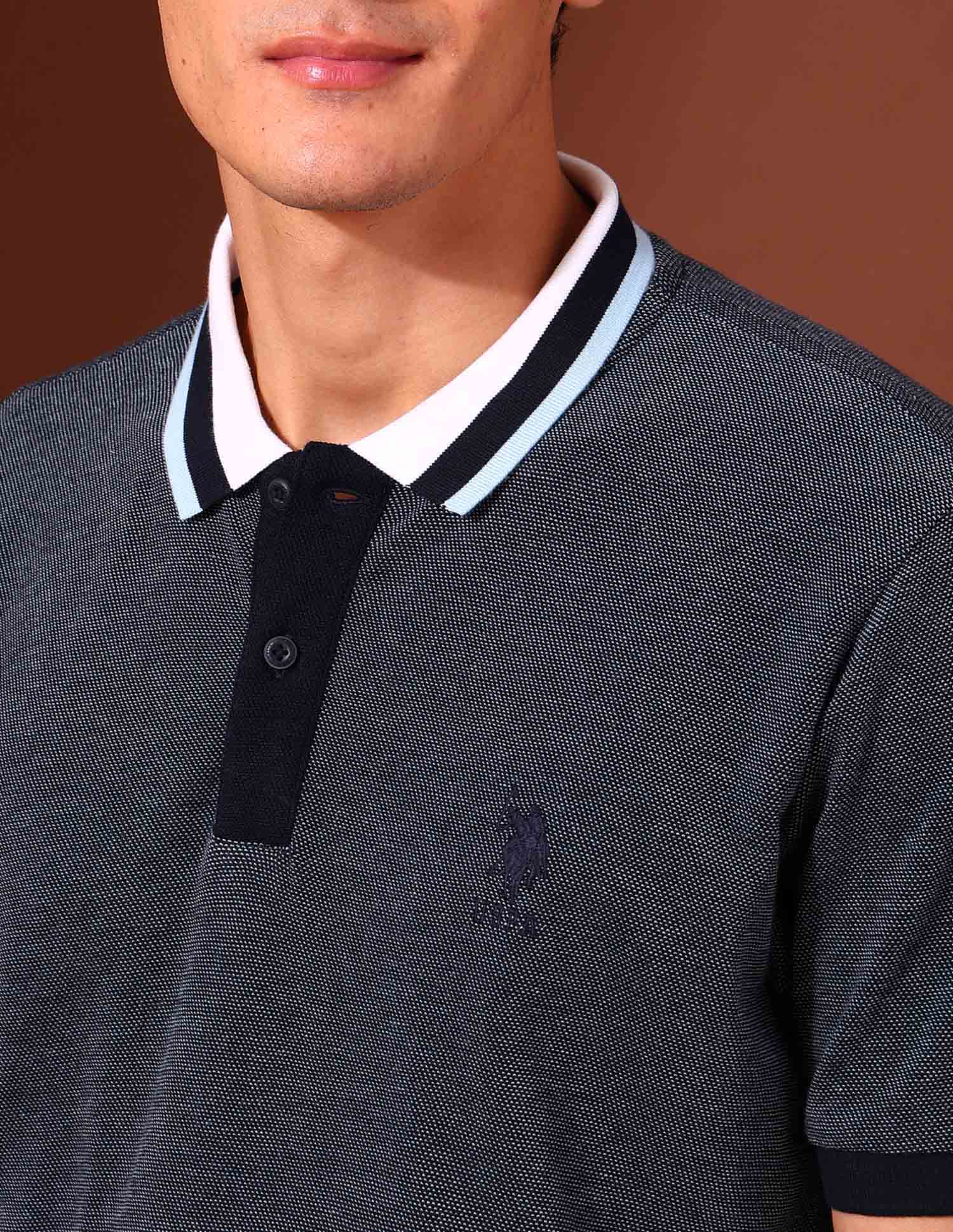 Slim Fit Work and Wander Polo Shirt Navy - U.S. Polo Assn. India | Large