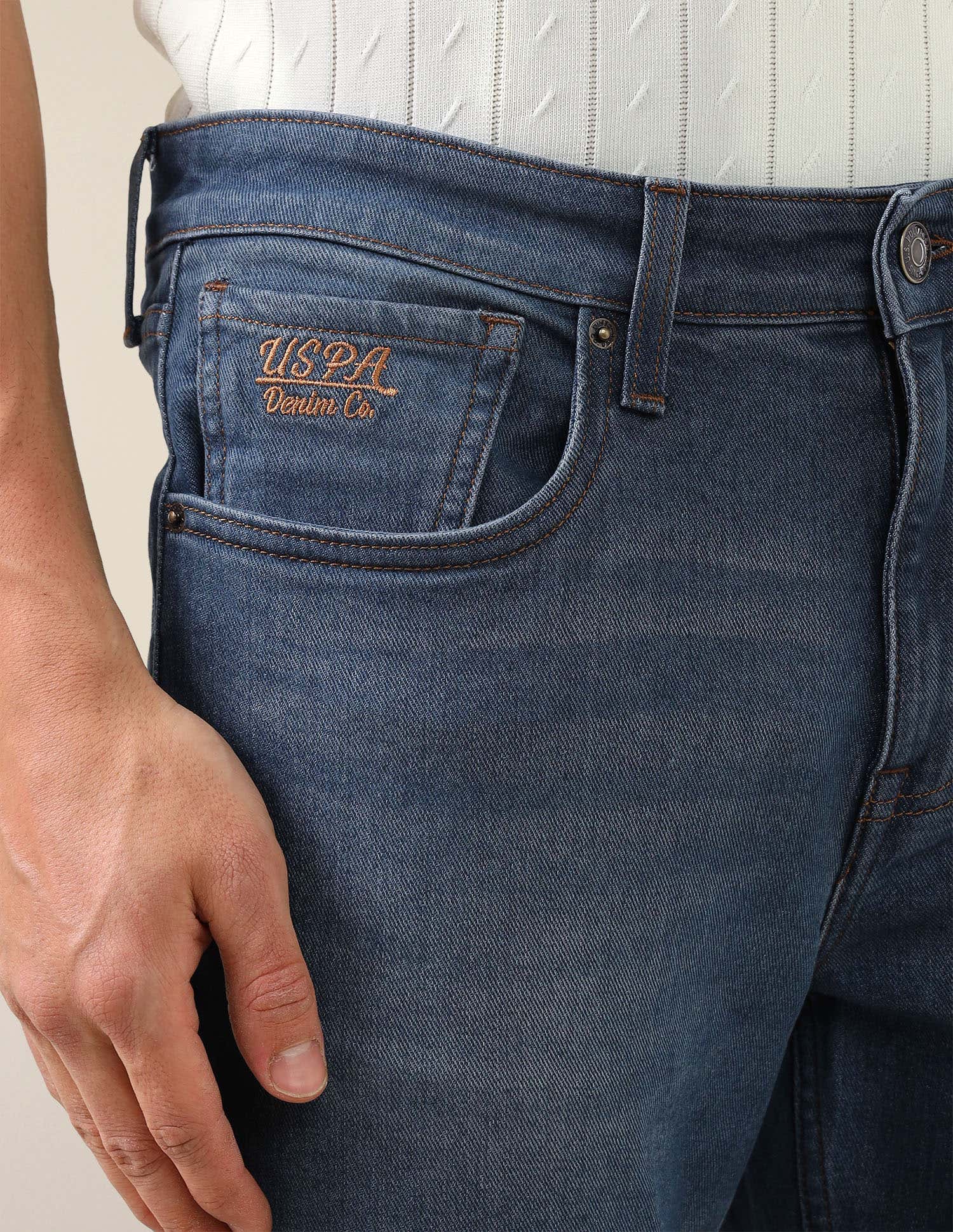 Harold Slim Straight Fit Blue Jeans Indigo - U.S. Polo Assn. India | Large