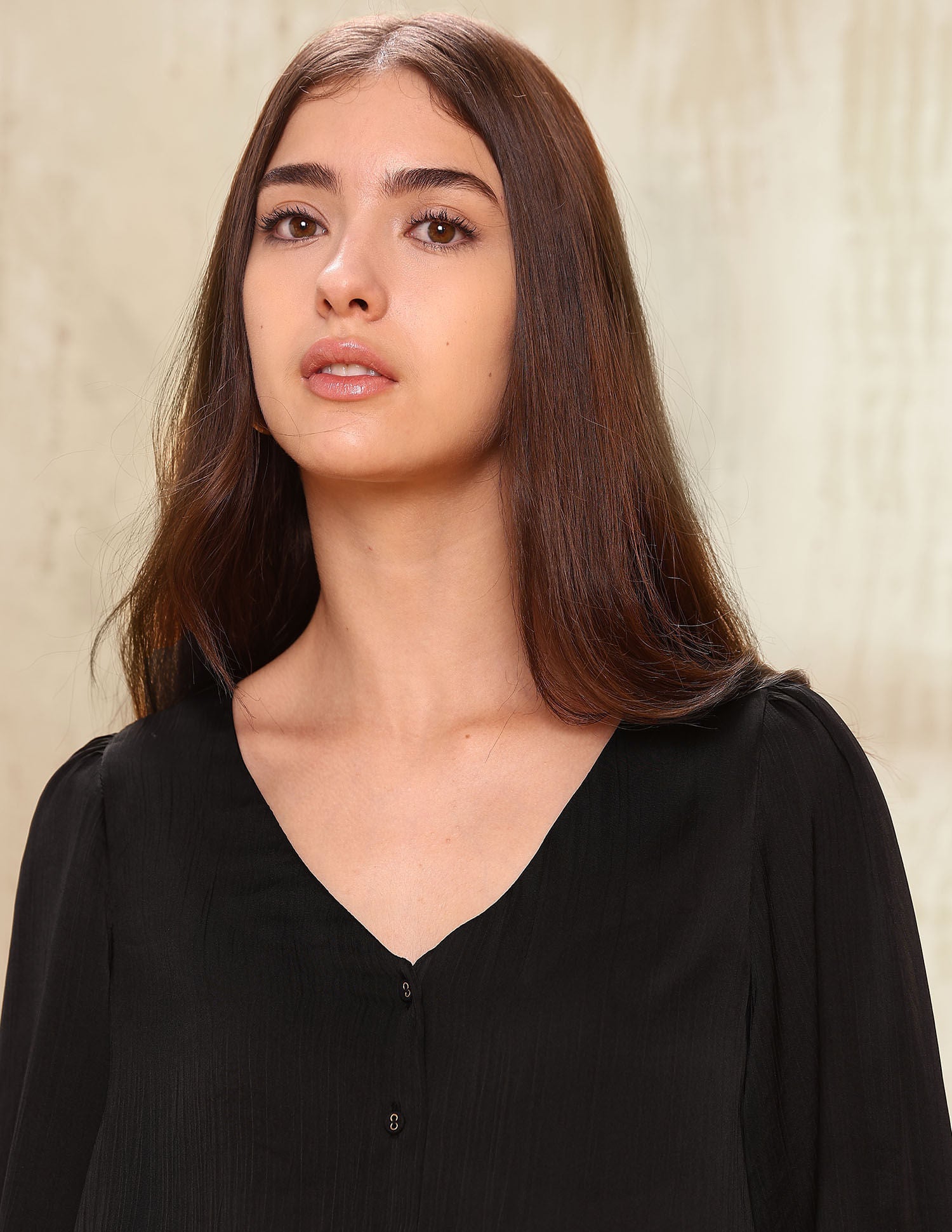 Crinkled Regular Fit Top Black - U.S. POLO ASSN. | Large