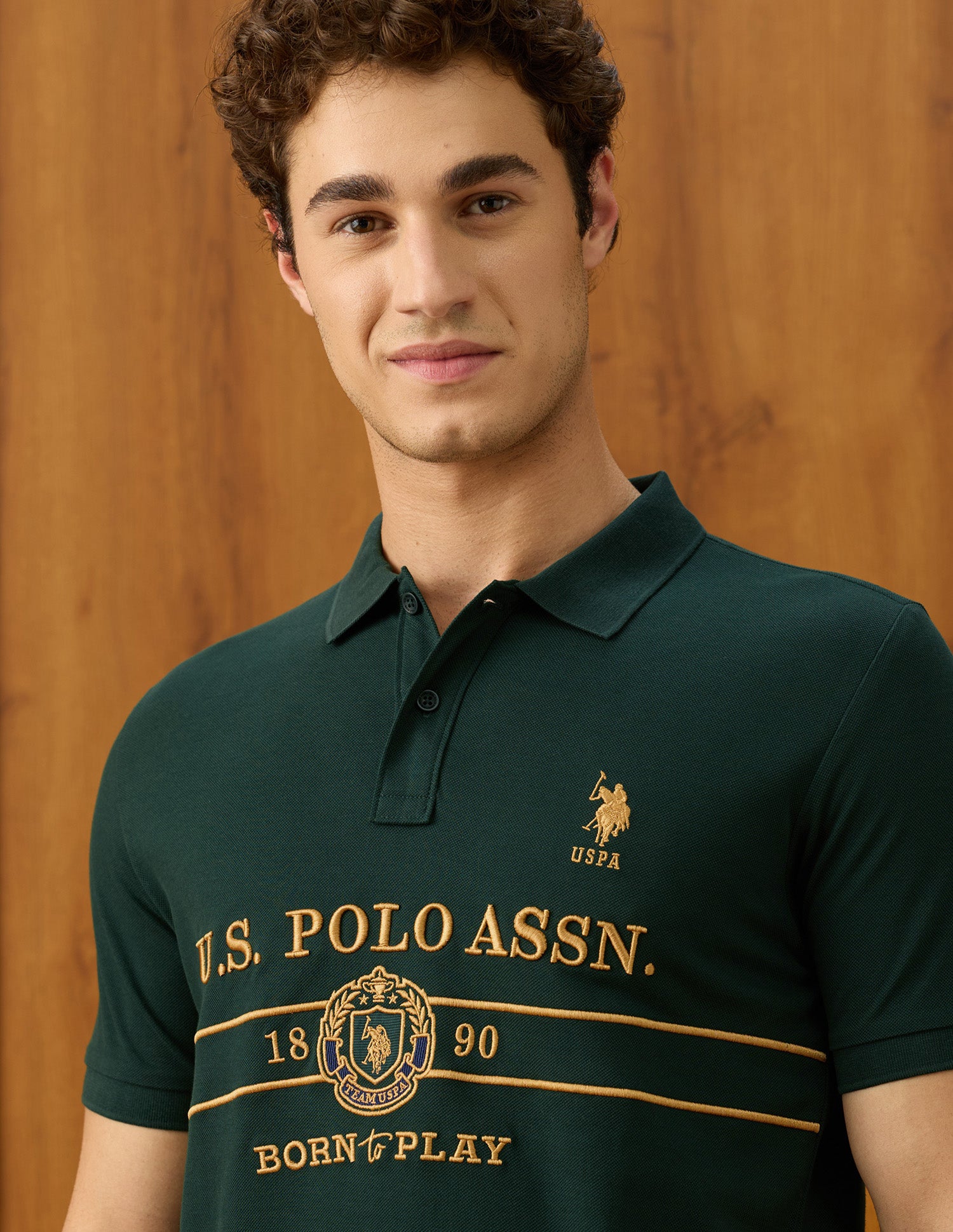 Elvenado Slim Fit Polo Shirt Green - U.S. Polo Assn. India | Large
