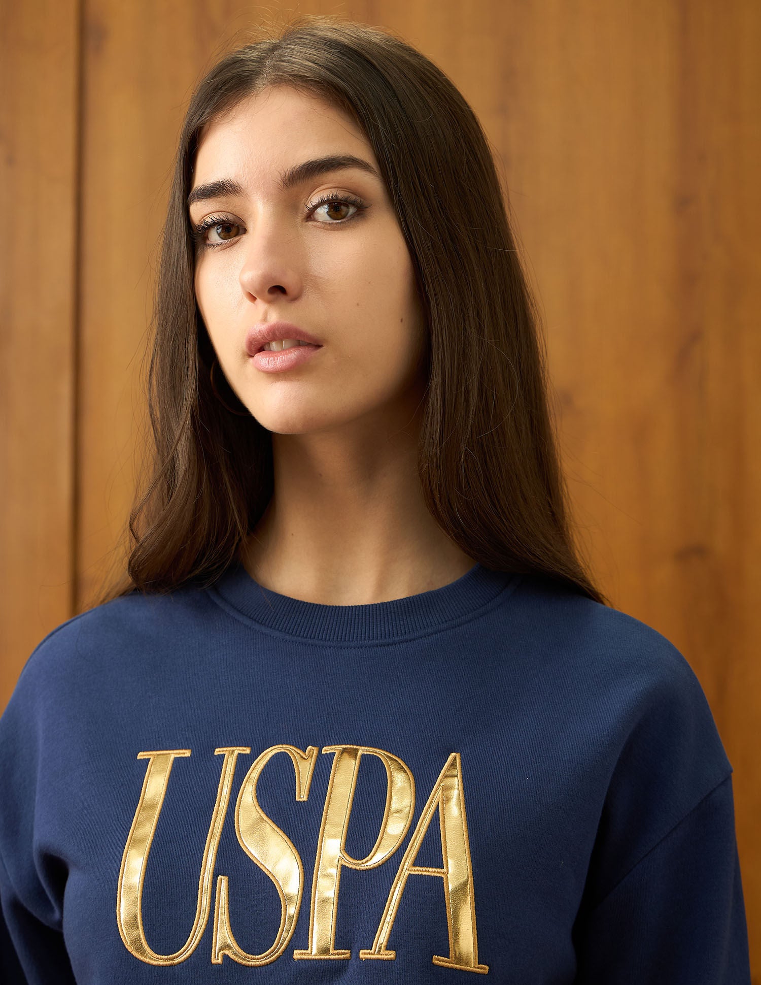 Brand Printed Loose Fit Sweatshirt Blue - U.S. POLO ASSN. | Large