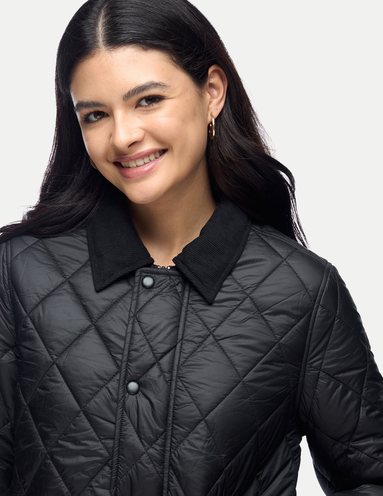 Solid Regular Fit Quilted Jacket Black - U.S. Polo Assn. India | Large