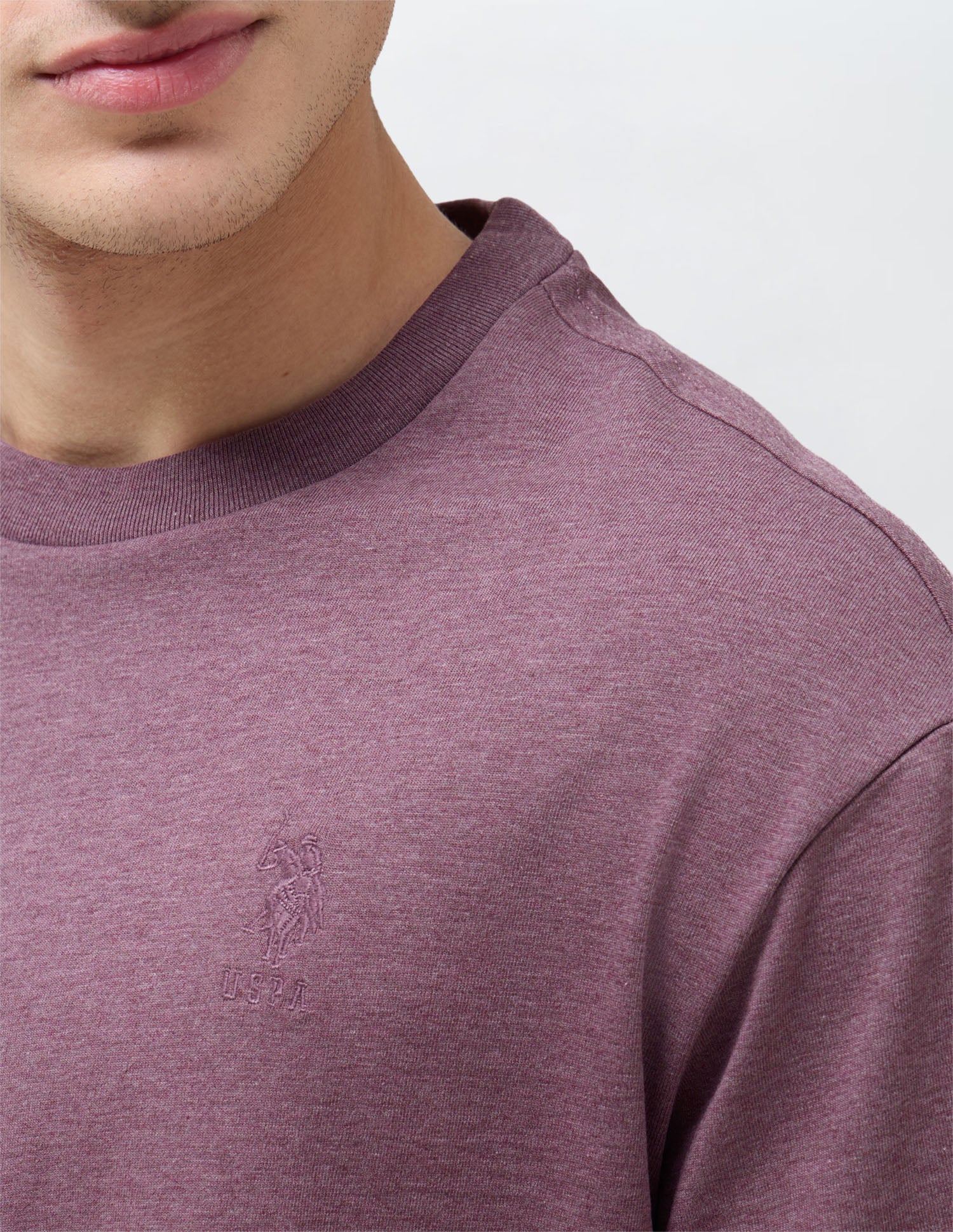 Solid Slim Fit T-Shirt Purple - U.S. Polo Assn. India | Large